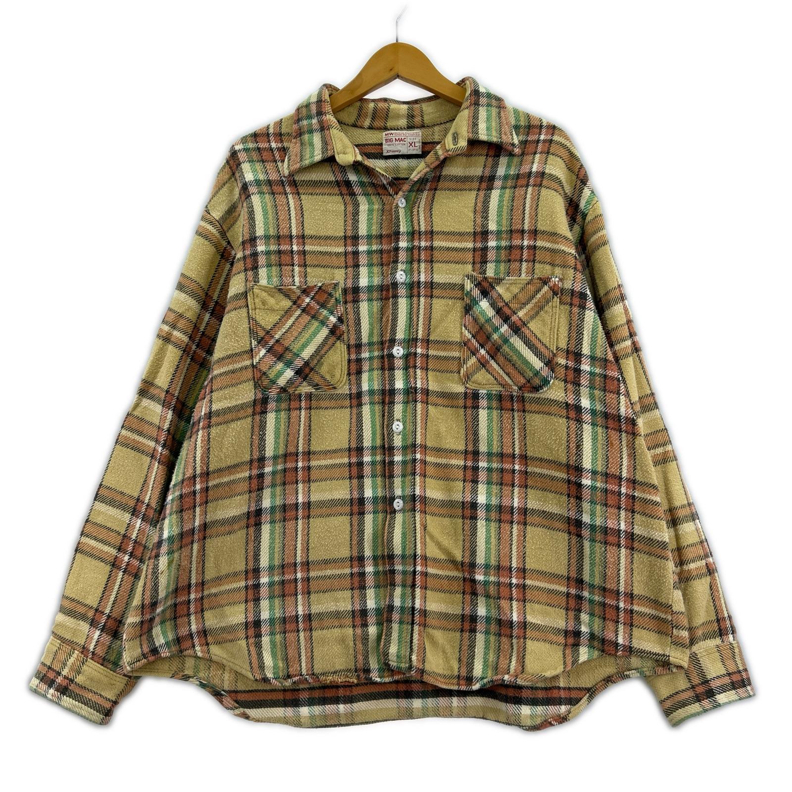 長袖シャツ 70s BICMAC ヘビネル ベージュ