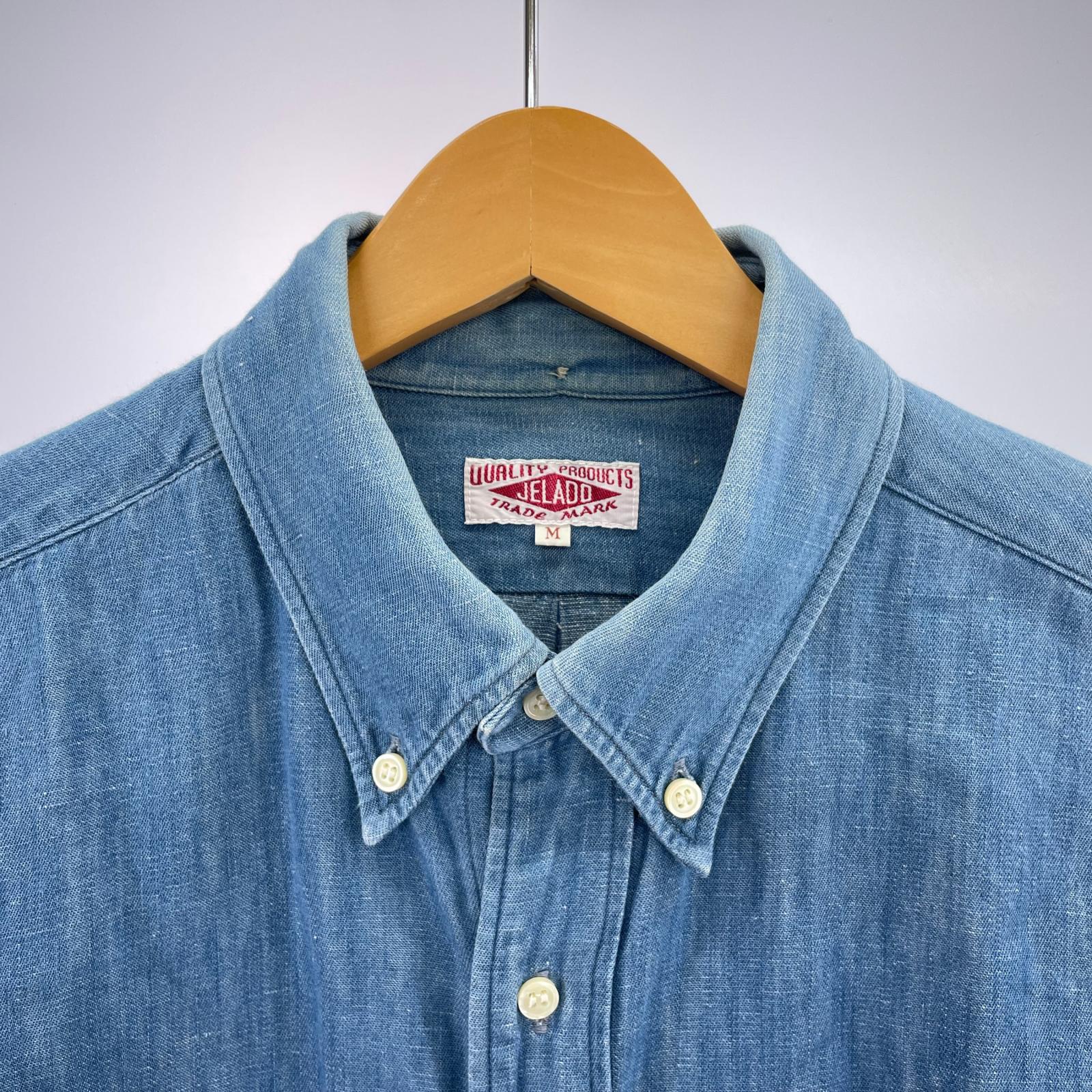 長袖シャツ JELADO シャンブレーシャツ 青 (M) M