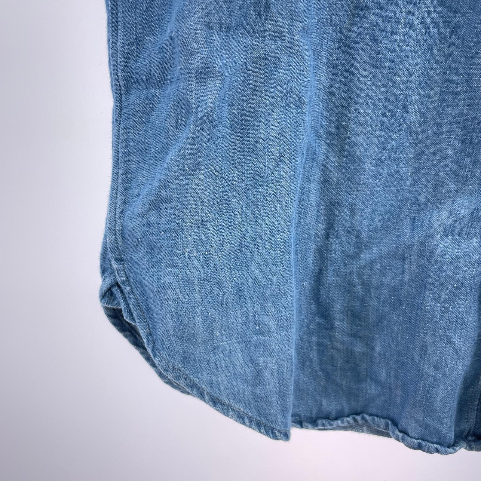 長袖シャツ JELADO シャンブレーシャツ 青 (M) M
