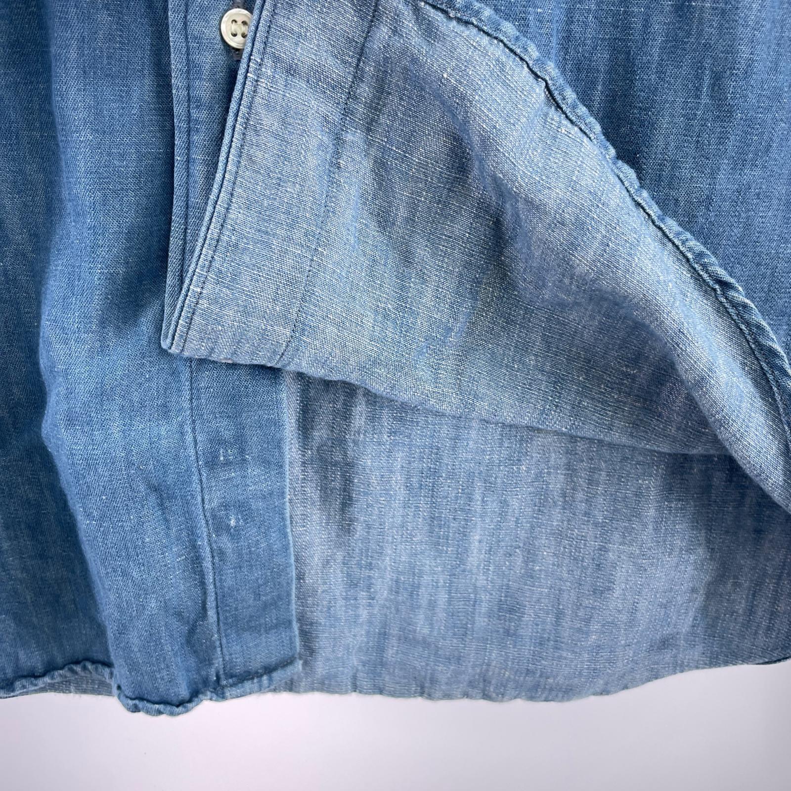 長袖シャツ JELADO シャンブレーシャツ 青 (M) M