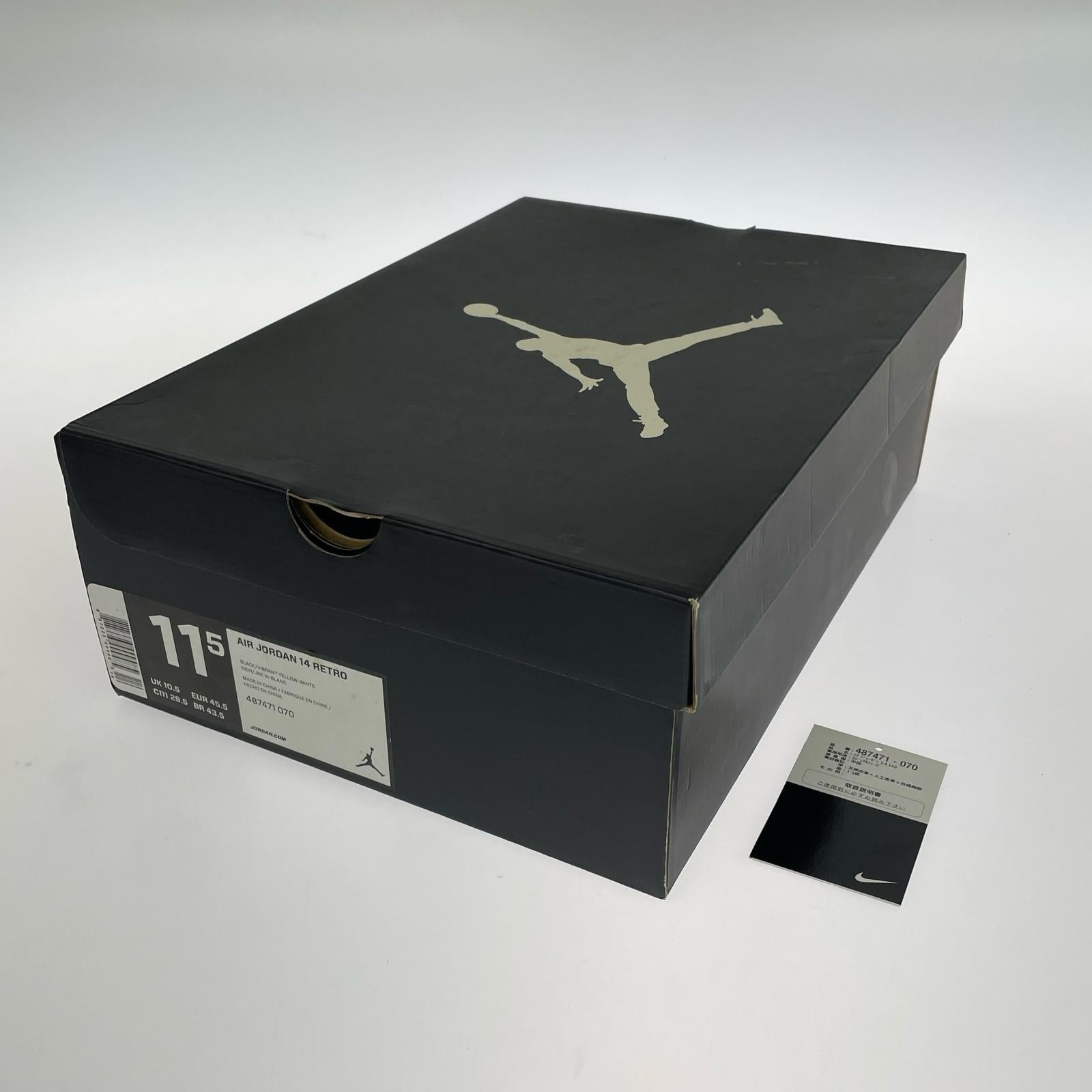 スニーカー Air Jordan 14 Retro "Thunder" 29.5cm (US11 1/2 UK11 EU49) ブラック