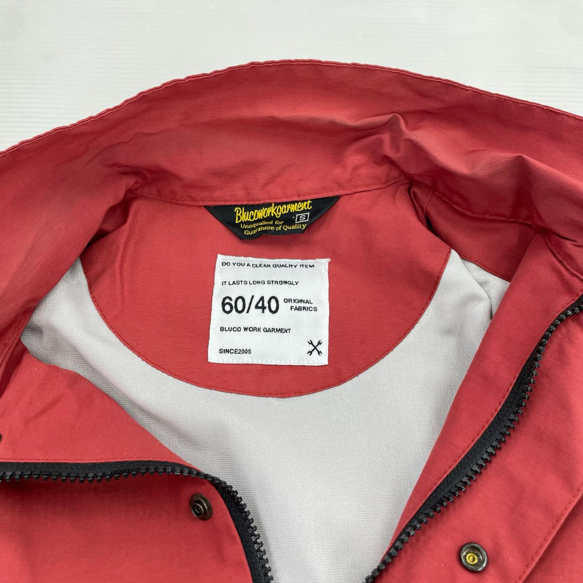 ジャケット 60/40 ﾅｲﾛﾝ､S,赤 S レッド