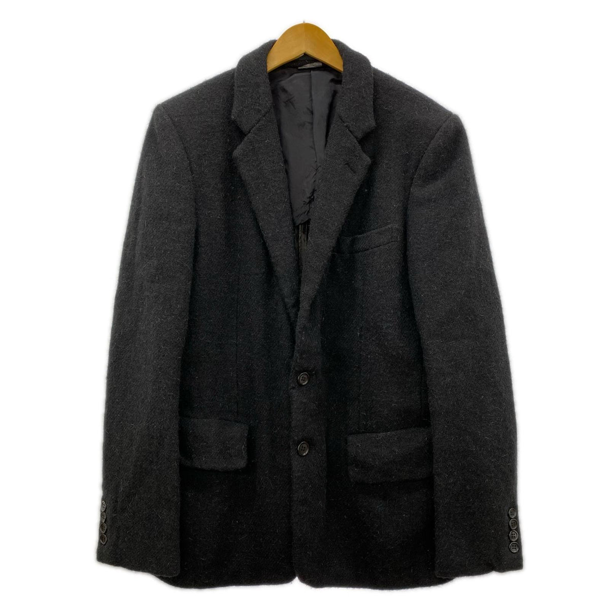 テーラードジャケット HOMME DEUX ｳｰﾙ 2B 黒 (XS) SS ブラック