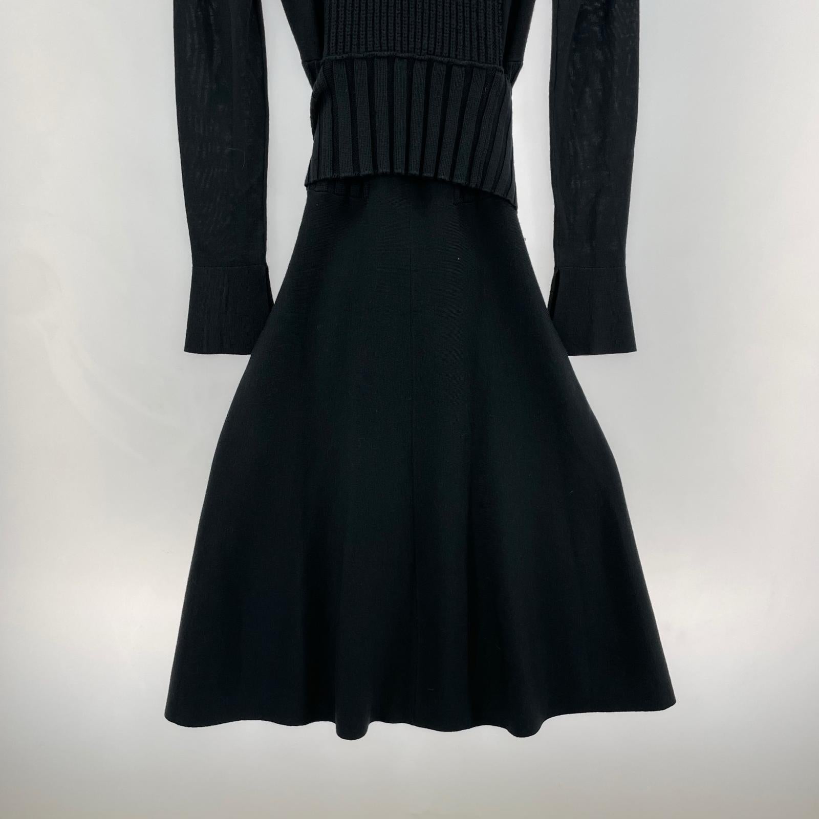 ワンピース DOROTHEE SCHUMACHER ニットL/Sワンピース 黒