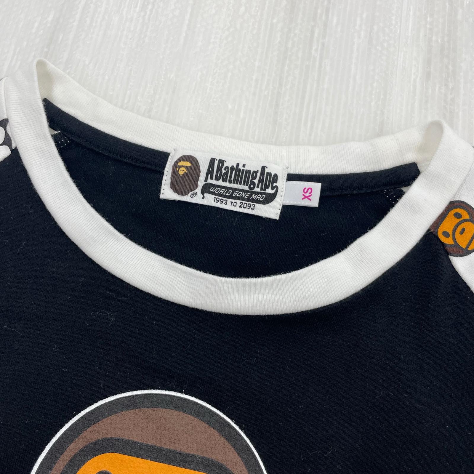 長袖Ｔシャツ BABY MILO × FELIX THE CAT ラグラン　XS ブラック