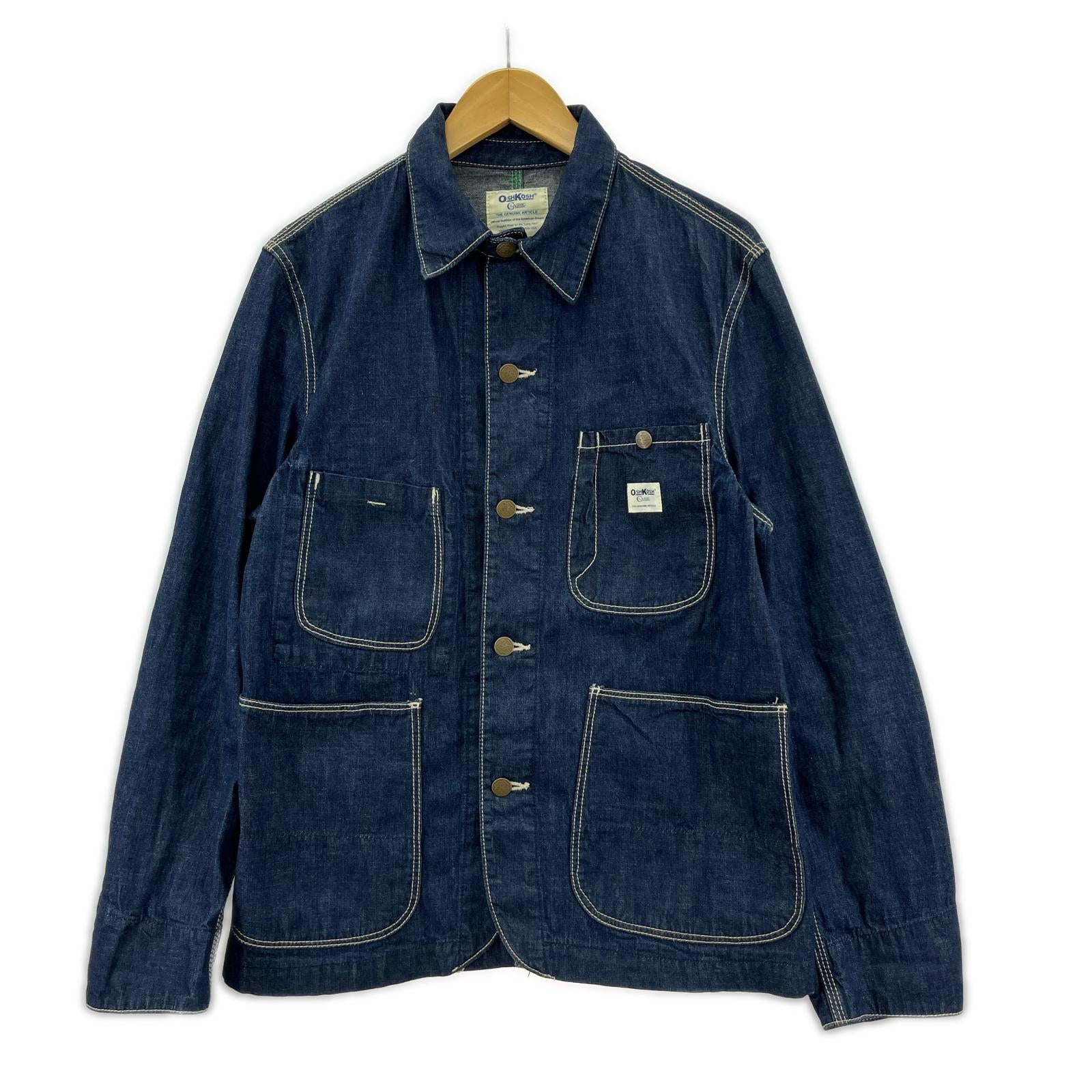 デニムジャケット OSHKOSH カバーオール インディゴ (M) M ネイビー