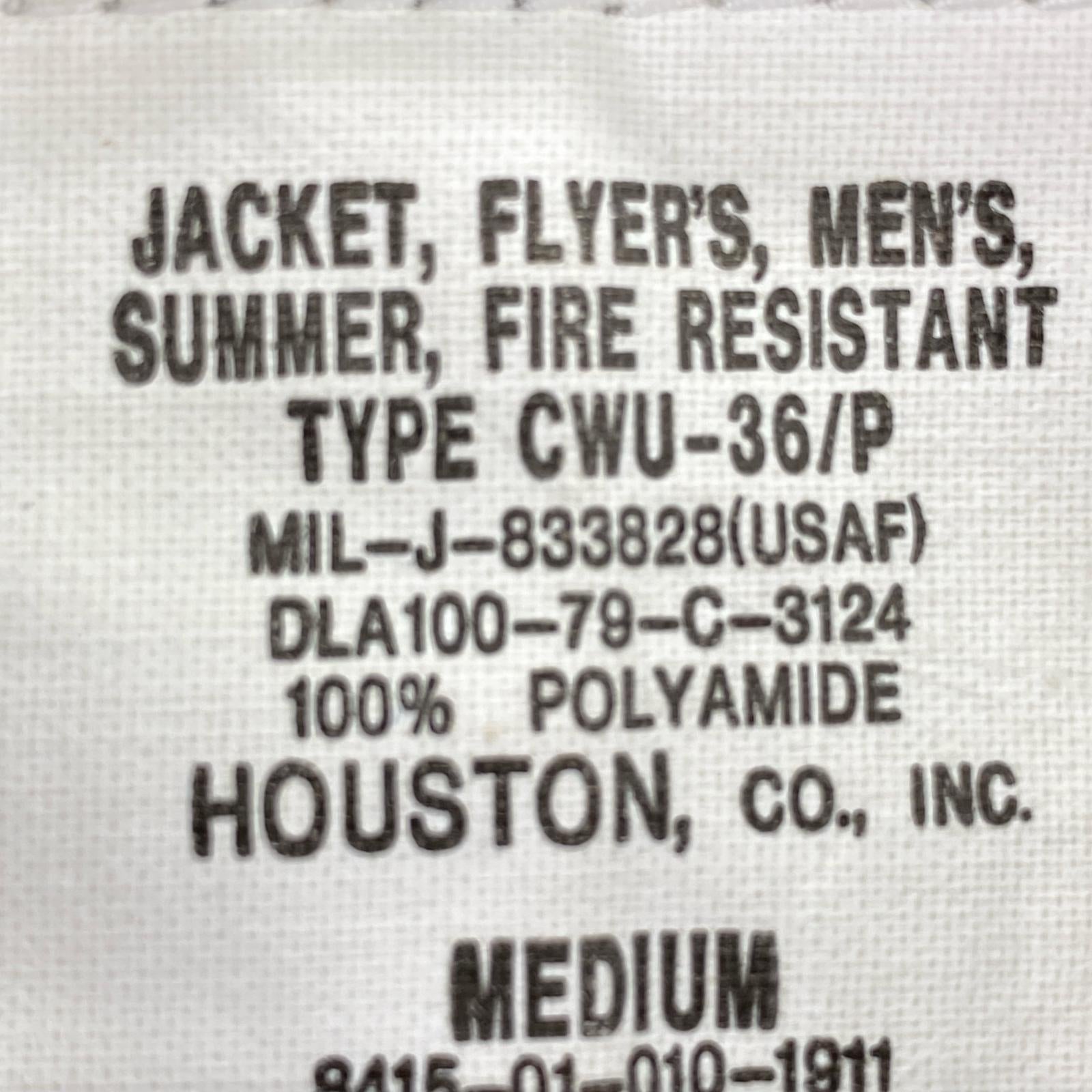 ジャケット HOUSTON フライトジャケット CWU-36/P M カーキ