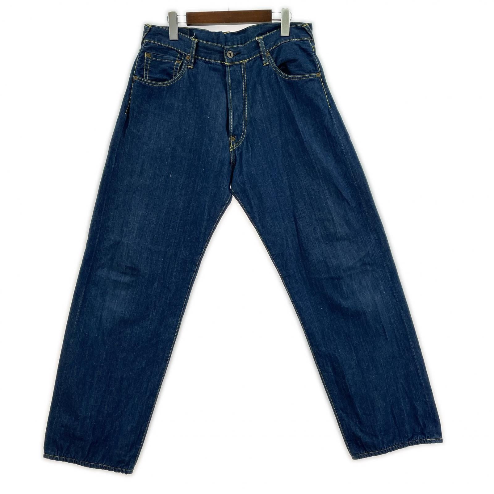 デニムパンツ 0002 黄耳 w34 シンチバック 赤カモメ 34 ブルー
