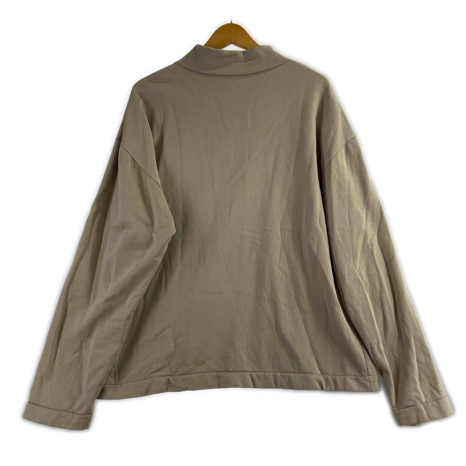 スウェット ELASTIC HIGH GAUGE SWEAT HALF ZIP 3 ベージュ