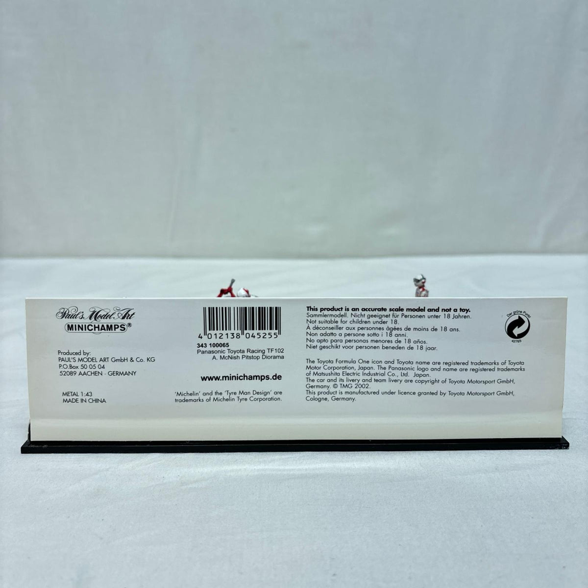 PMA 1/43 Panasonic Toyota Racing TF102 ミニチャンプス スケールカー