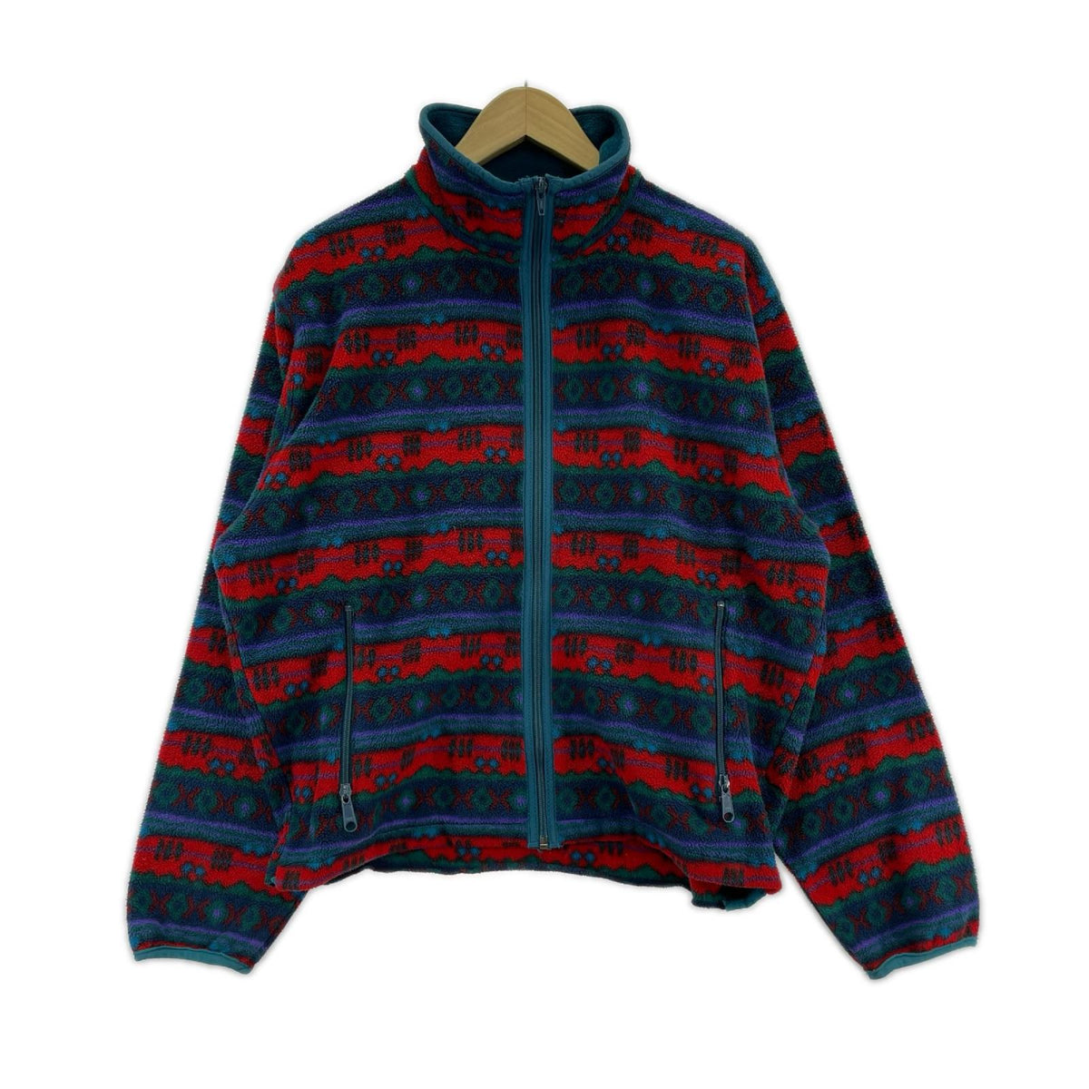 ダウンベスト 90s 青 XL マルチカラー
