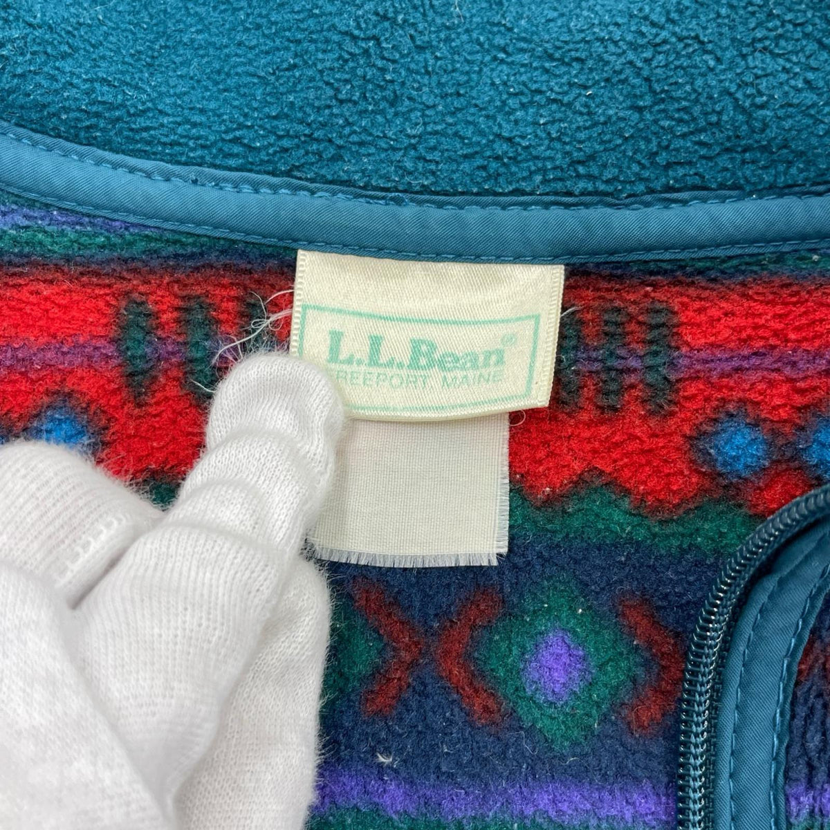 ダウンベスト 90s 青 XL マルチカラー