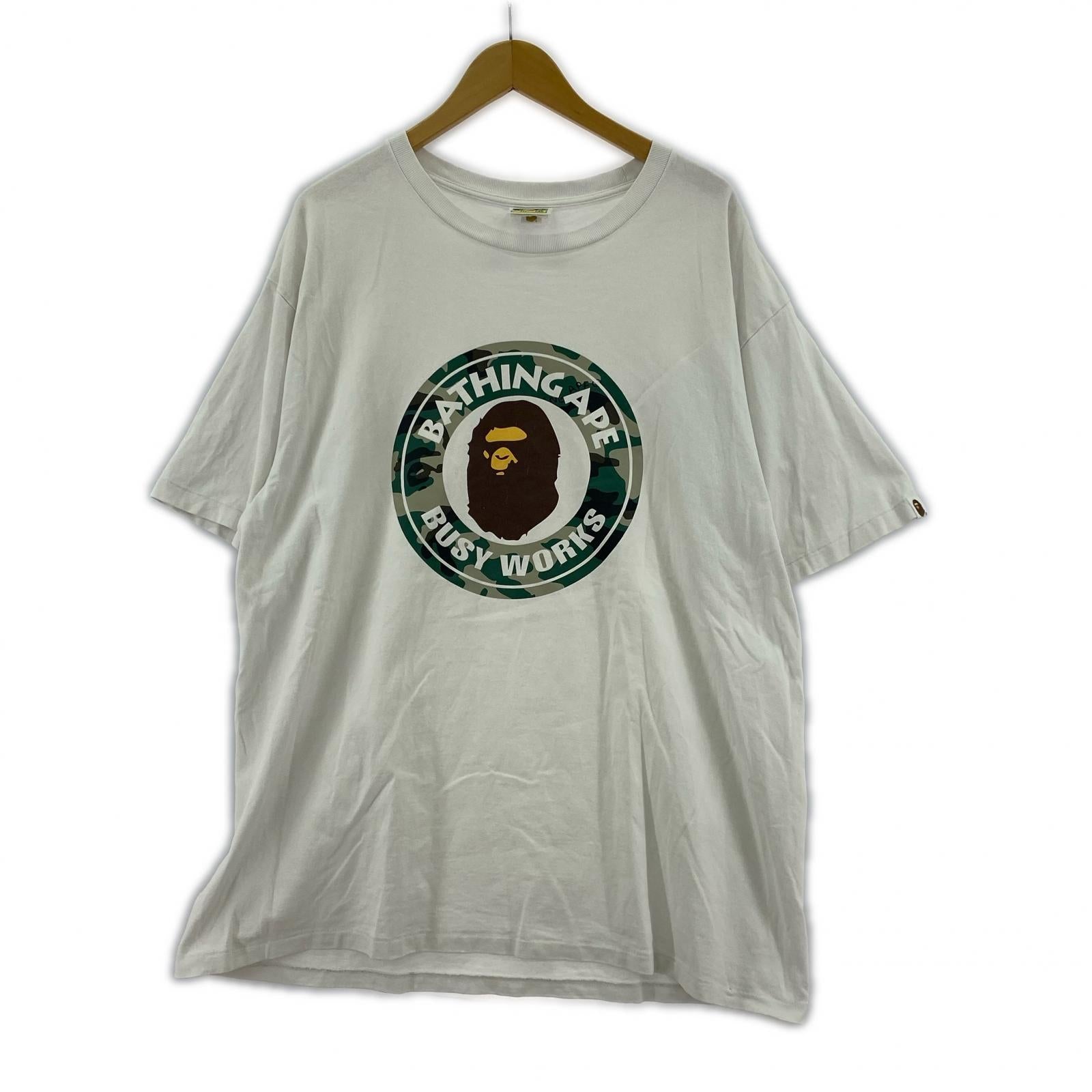 半袖Ｔシャツ A BATHING APE Woodland Camo Busy Works Tee 白 (2XL) ホワイト