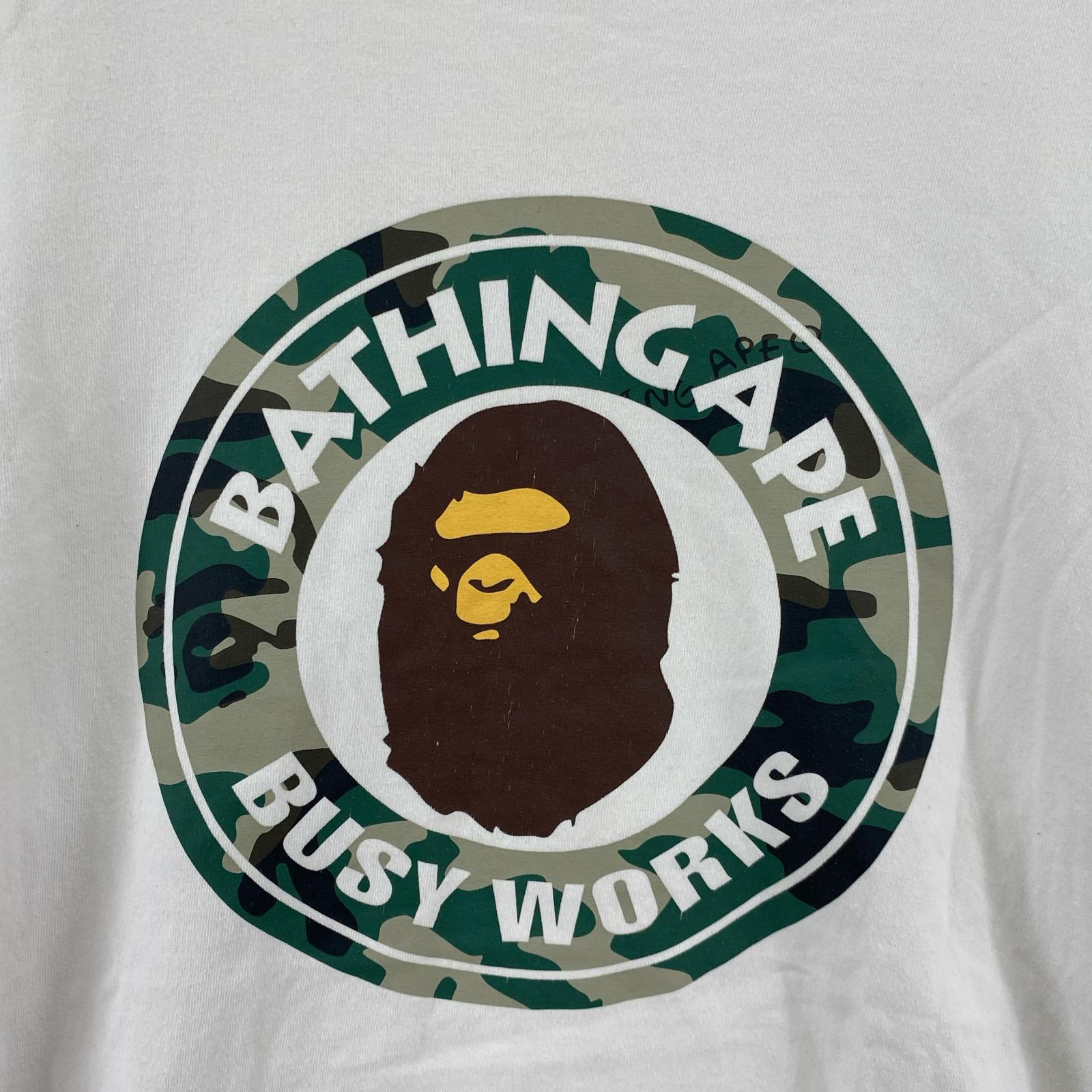 半袖Ｔシャツ A BATHING APE Woodland Camo Busy Works Tee 白 (2XL) ホワイト