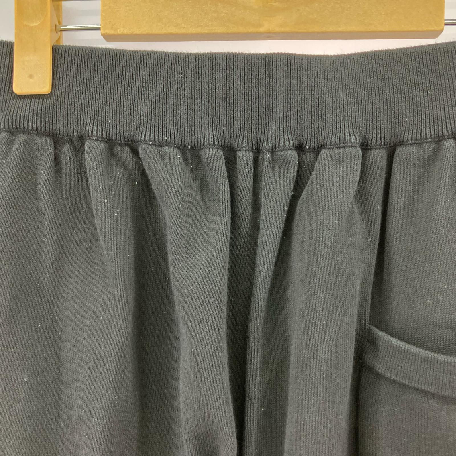 パンツ KNIT TUCK LONG PANTS M ブラック