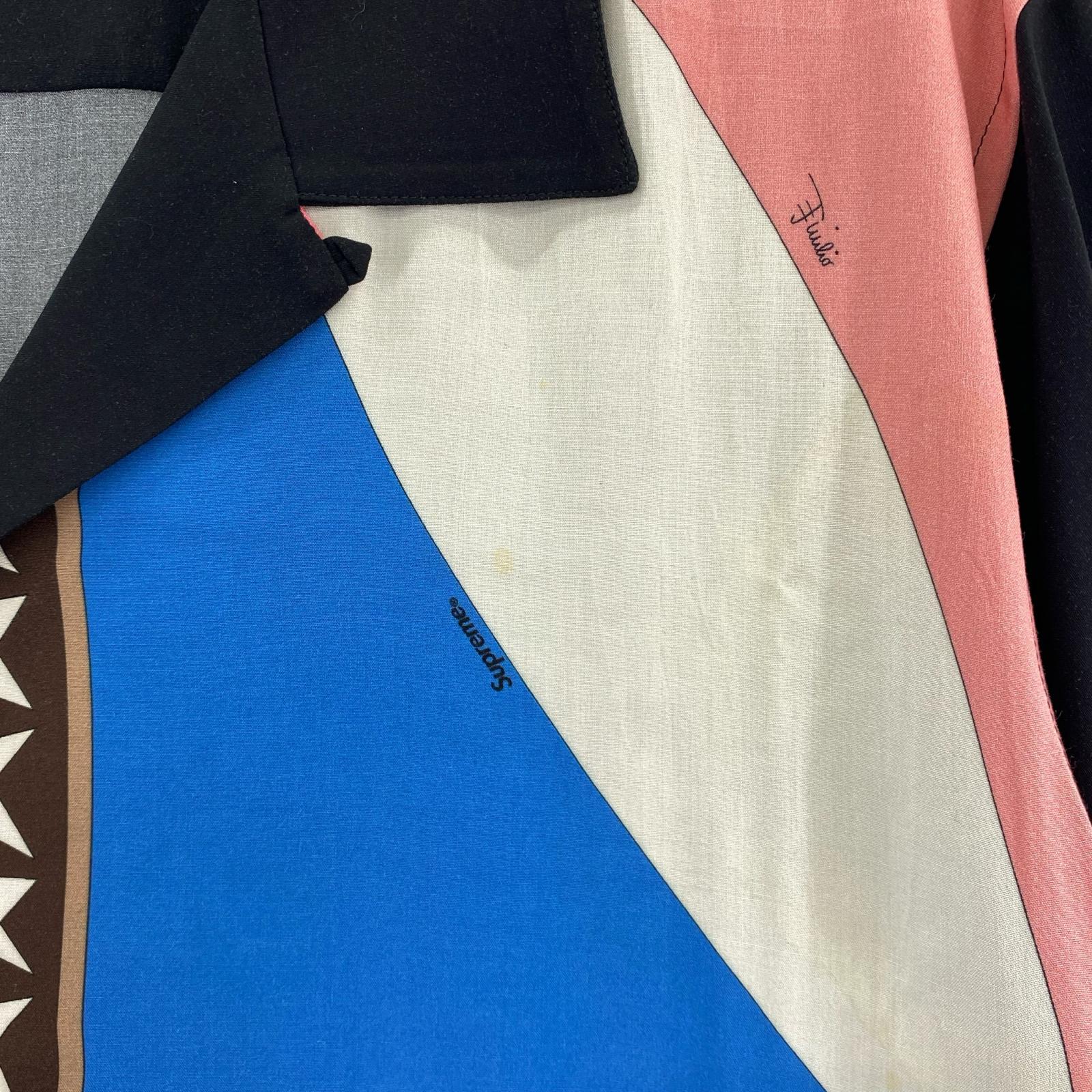 半袖シャツ ×emilio pucci シャツ 黒 (L) L ブラック