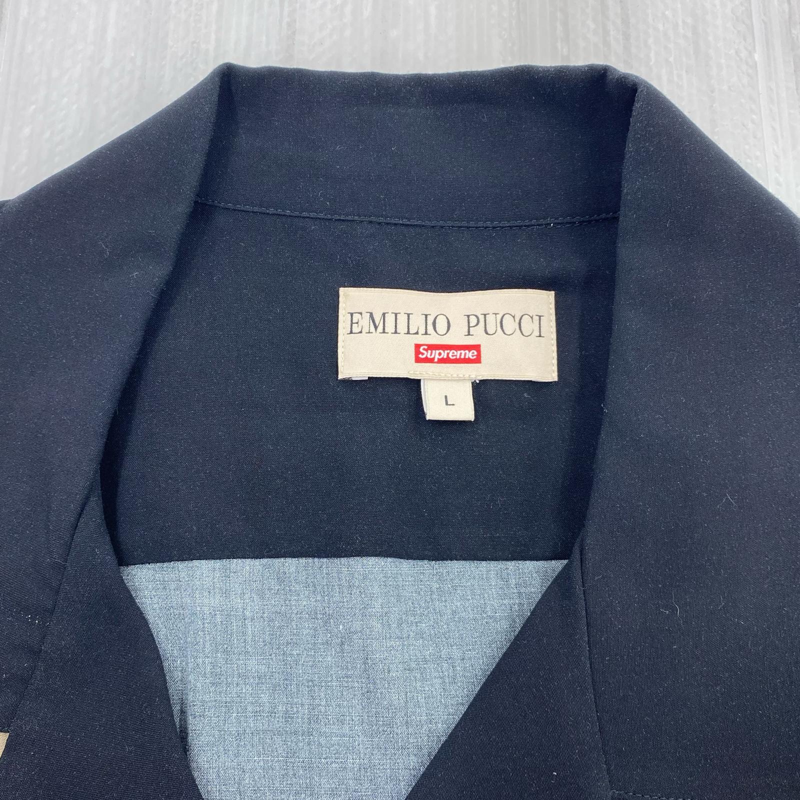 半袖シャツ ×emilio pucci シャツ 黒 (L) L ブラック