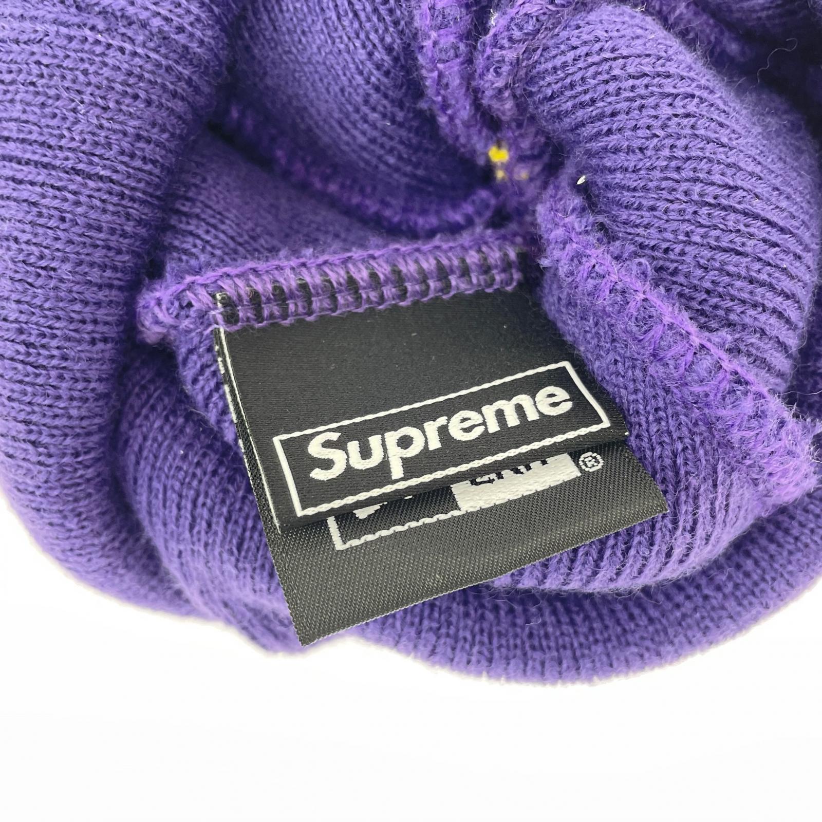 ニットキャップ ×NEW ERA SWAROVSKI S LOGO BEANIE パープル
