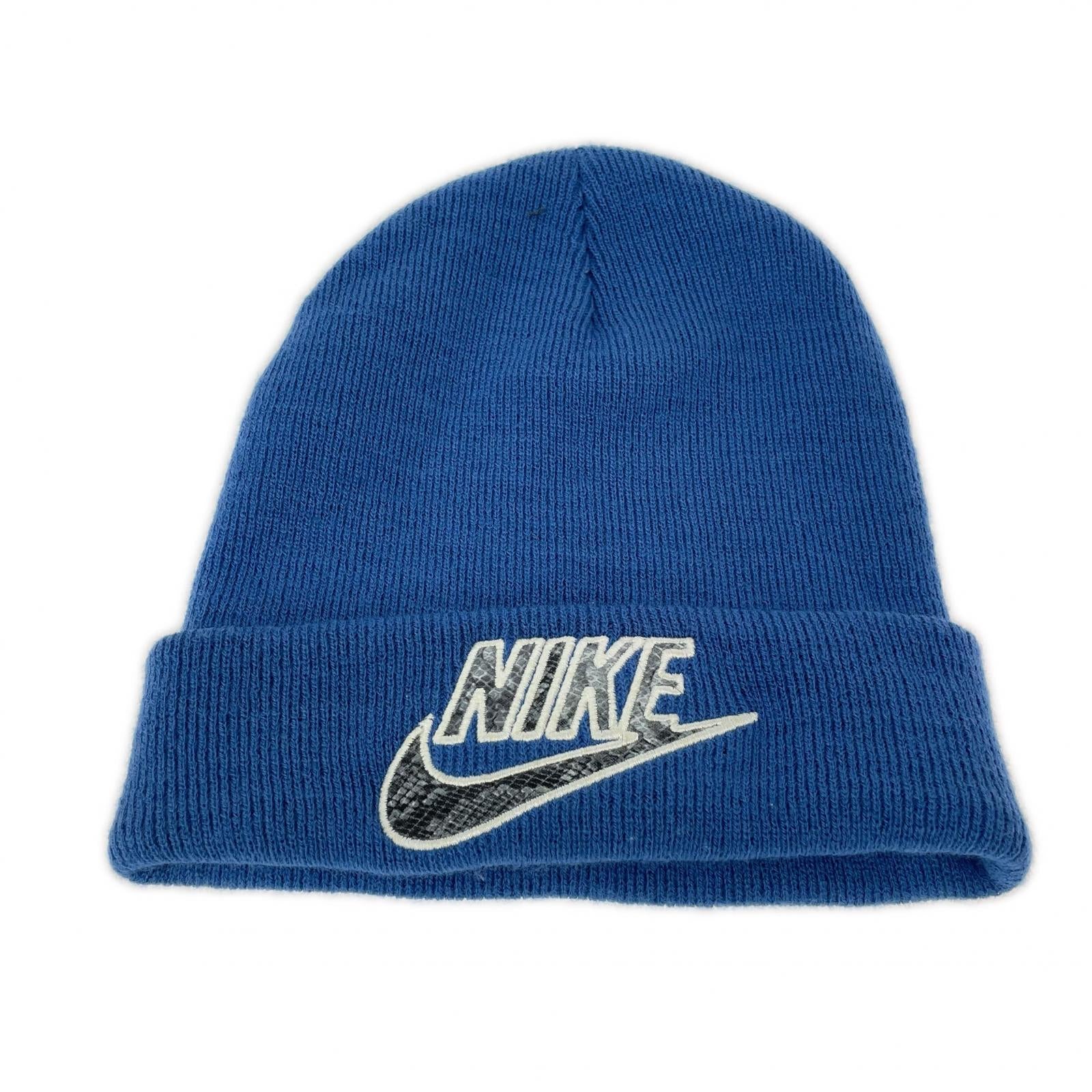 ニットキャップ ×NIKE SNAKESKIN BEANIE BLUE ブルー