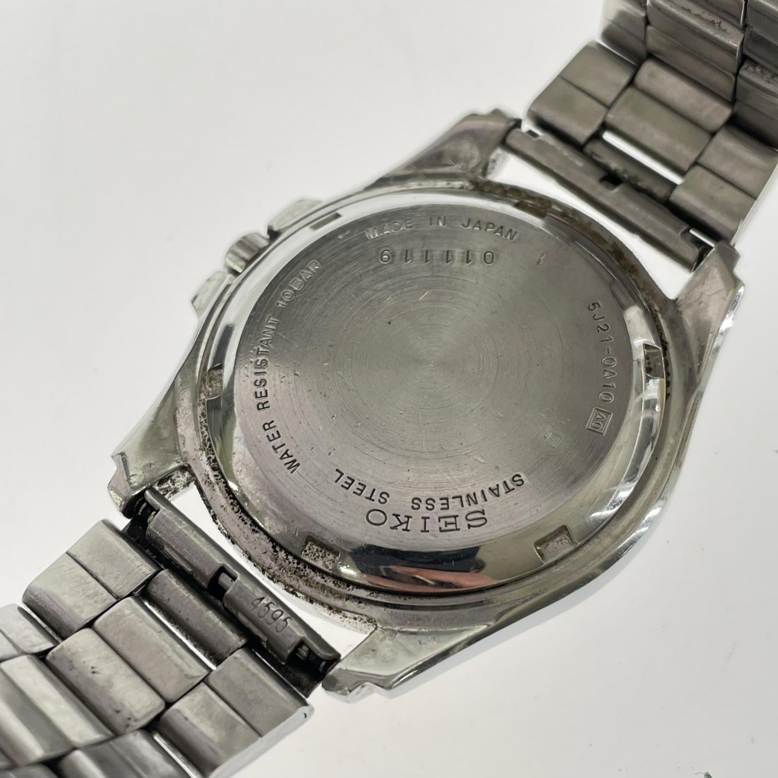 腕時計 SEIKO KINETIC AUTO RELAY 5J21-0A10 シルバー