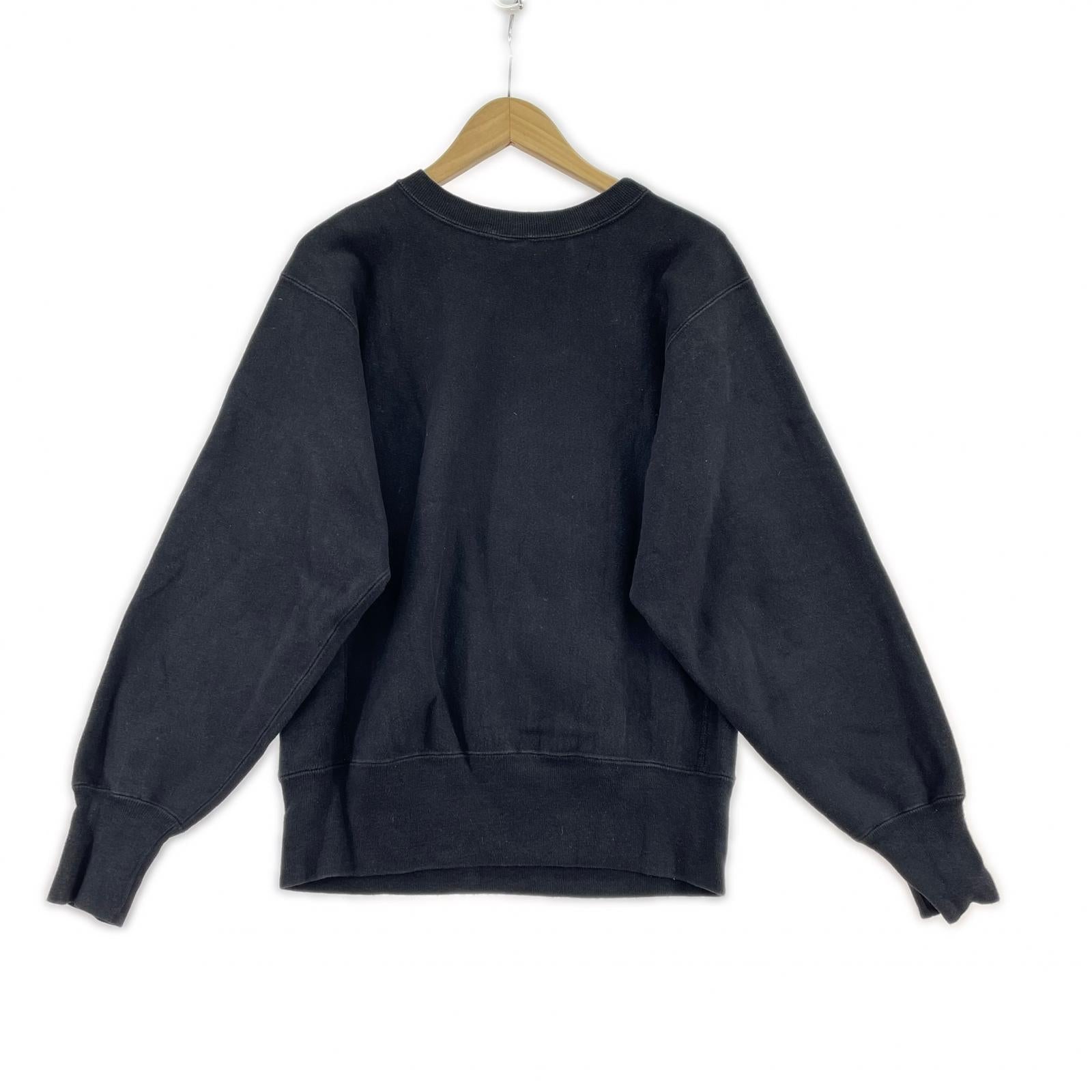 スウェット 90s 刺繍タグ REVERSE WEAVE (M) 黒 M ブラック