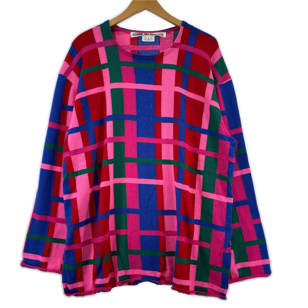 ニット 24SS チェック ニット M クレイジーパターン M マルチカラー