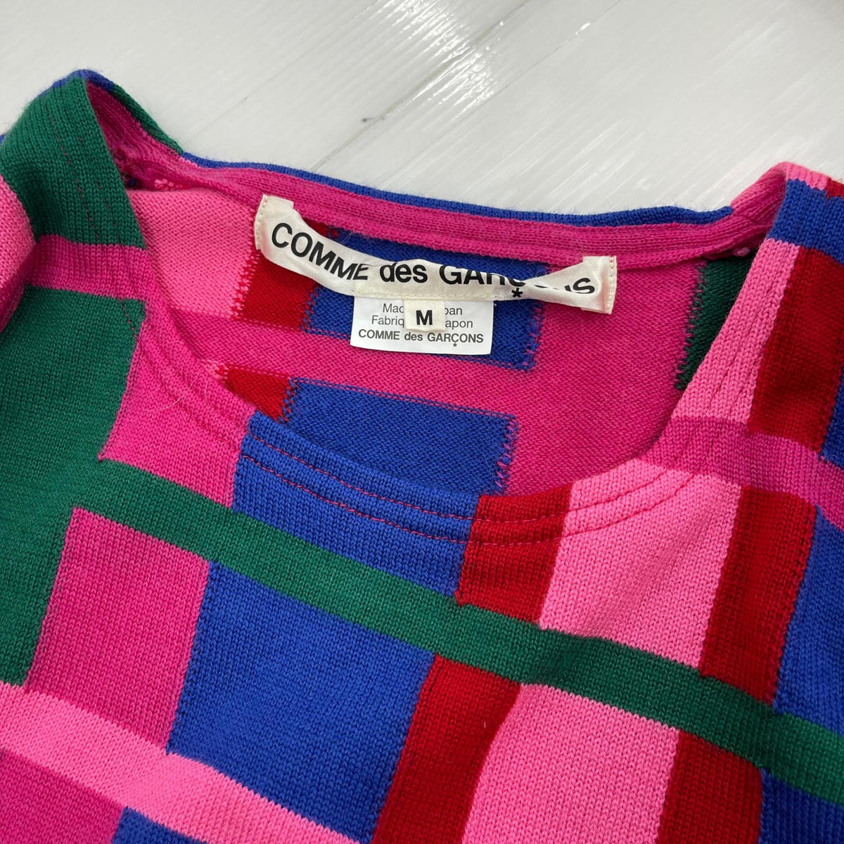 ニット 24SS チェック ニット M クレイジーパターン M マルチカラー