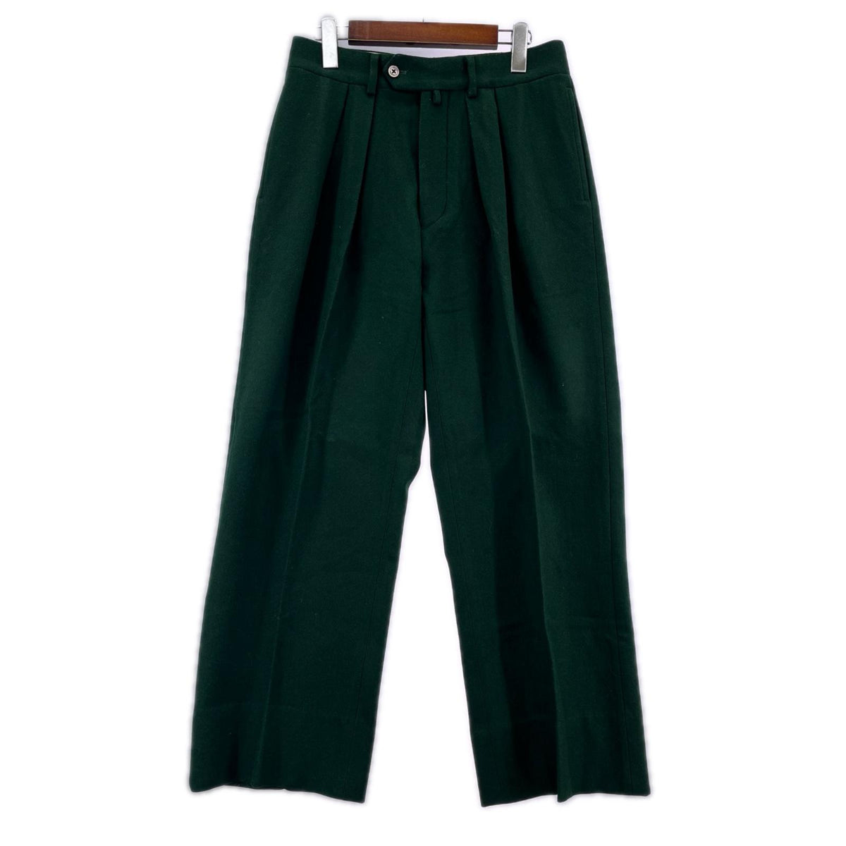 パンツ Hainsworth Melton ツータックスラックスパンツ 44 グリーン