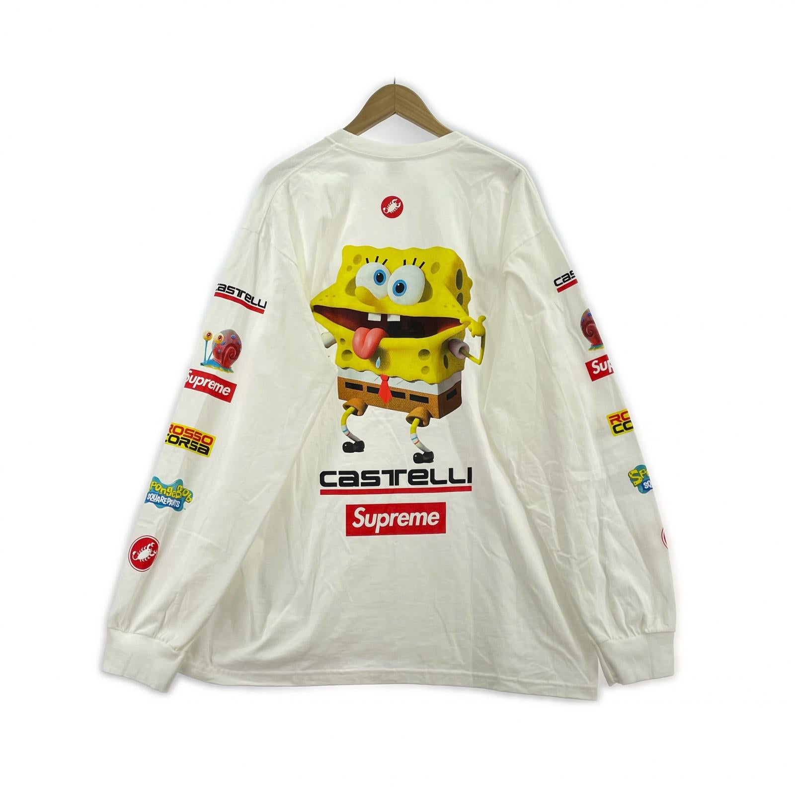 長袖Ｔシャツ SpongeBob Castelli Racing L/S Tee ホワイト ホワイト