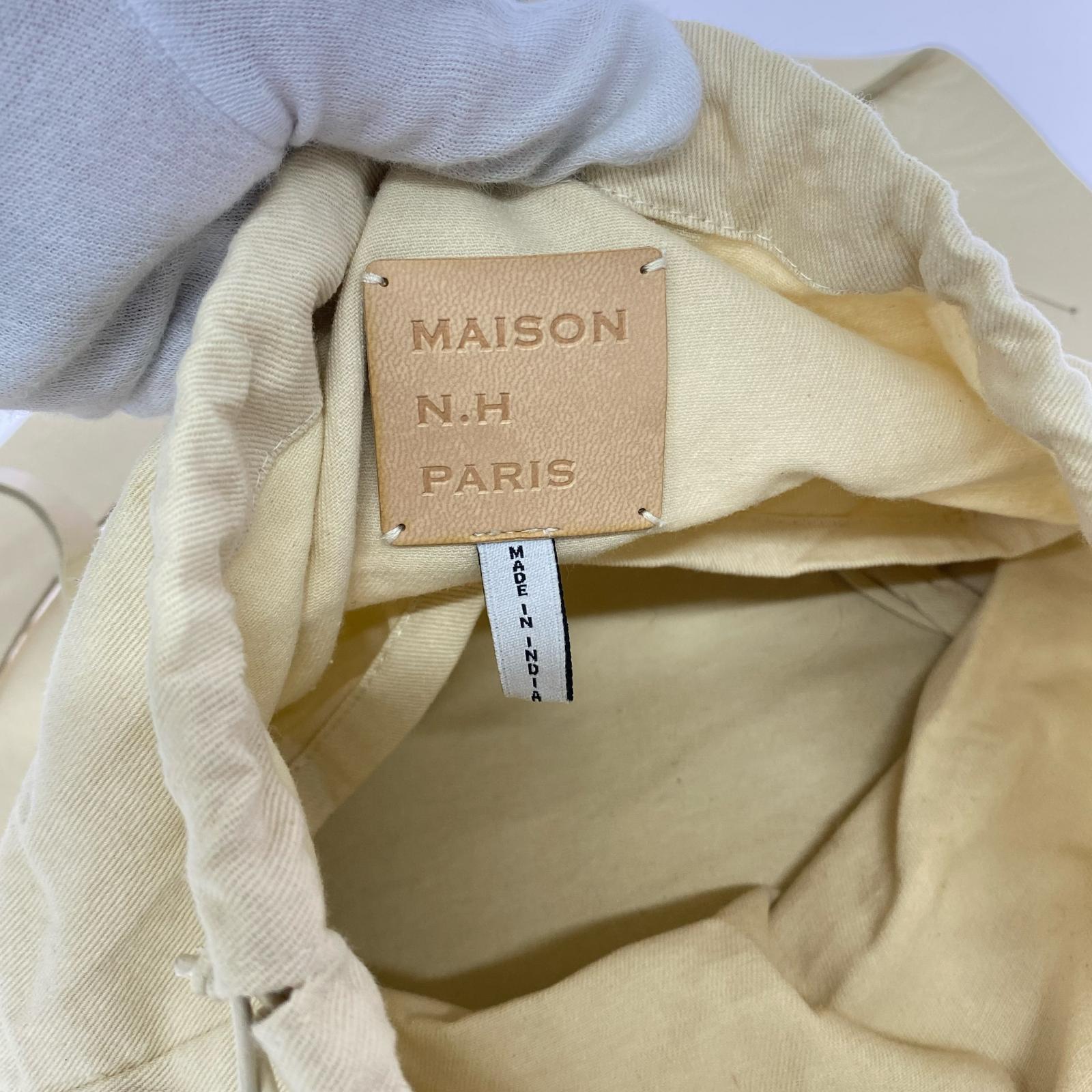 ハンドバッグ MAISON N.H PARIS メッシュハンドバッグ 巾着 ベージュ