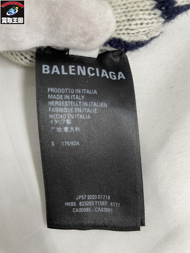 20AW ALL OVER LOGO CREWNECK/S/ネイビー