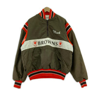ジャケット DeLONG BROWNS ナイロンジャケット USA製 茶 (L) L ブラウン