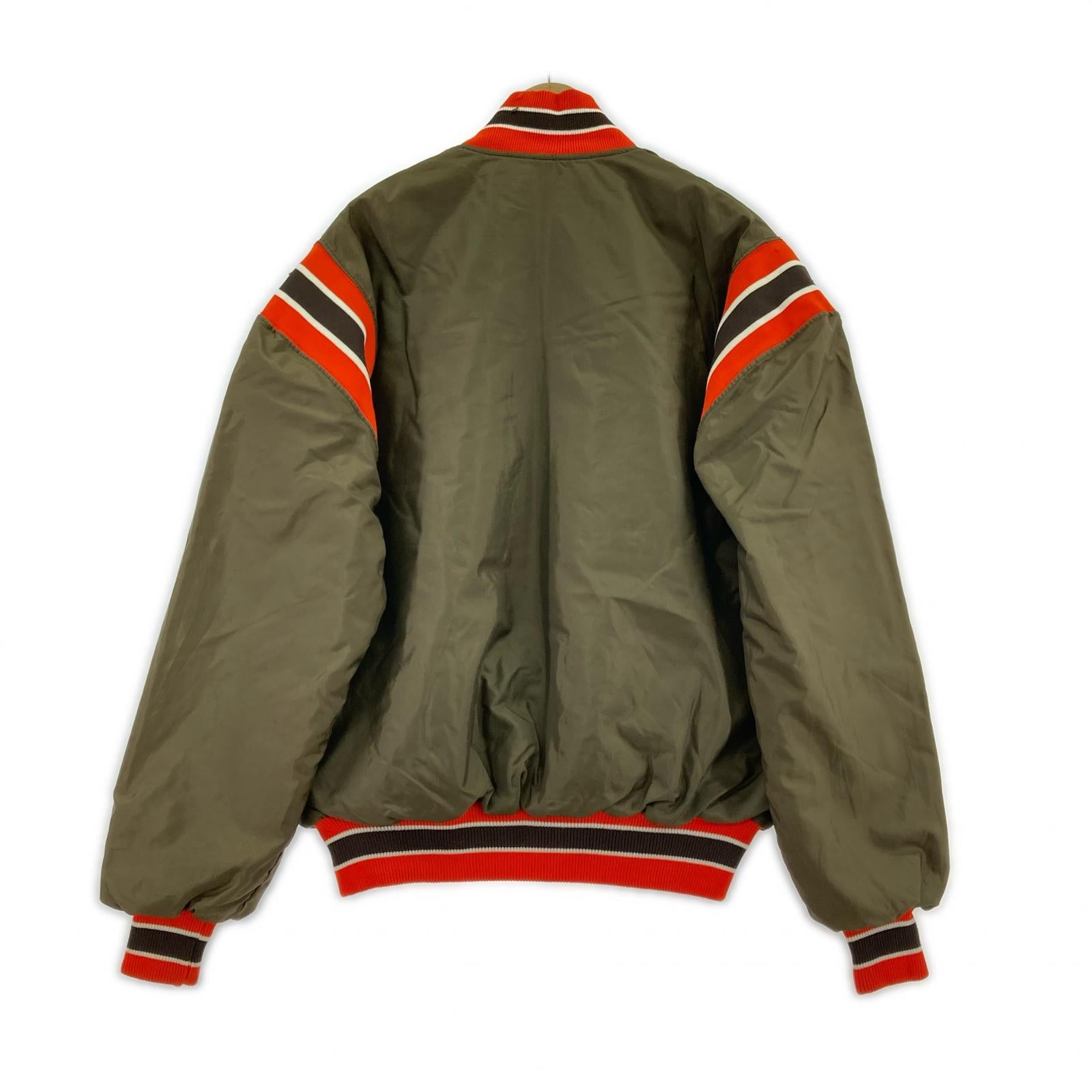 ジャケット DeLONG BROWNS ナイロンジャケット USA製 茶 (L) L ブラウン