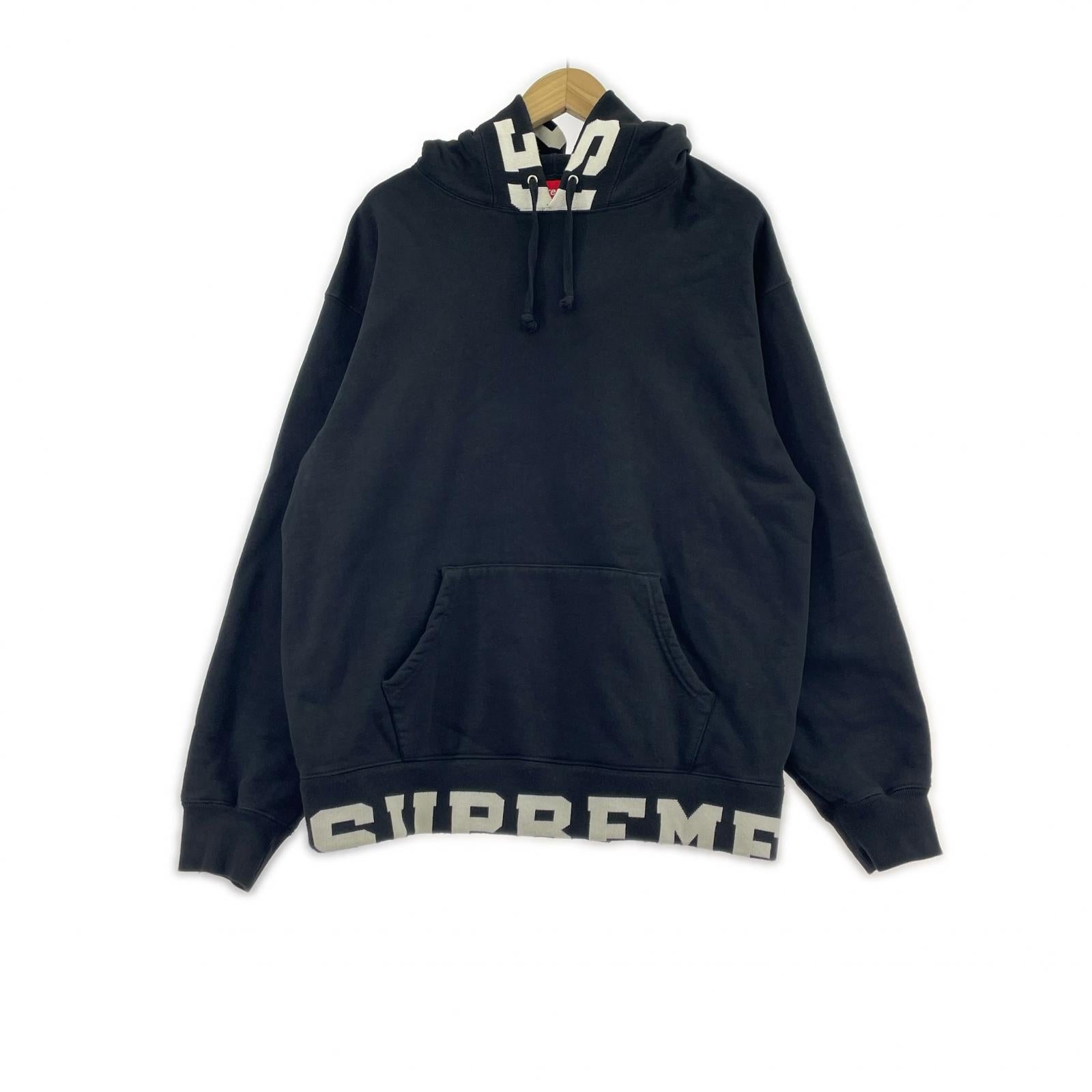 パーカー 21SS Cropped Logos Hooded Sweatshirt BLK M ブラック