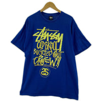 半袖Ｔシャツ STUSSY ワールドツアー S/S TEE 青 (L) L ブルー