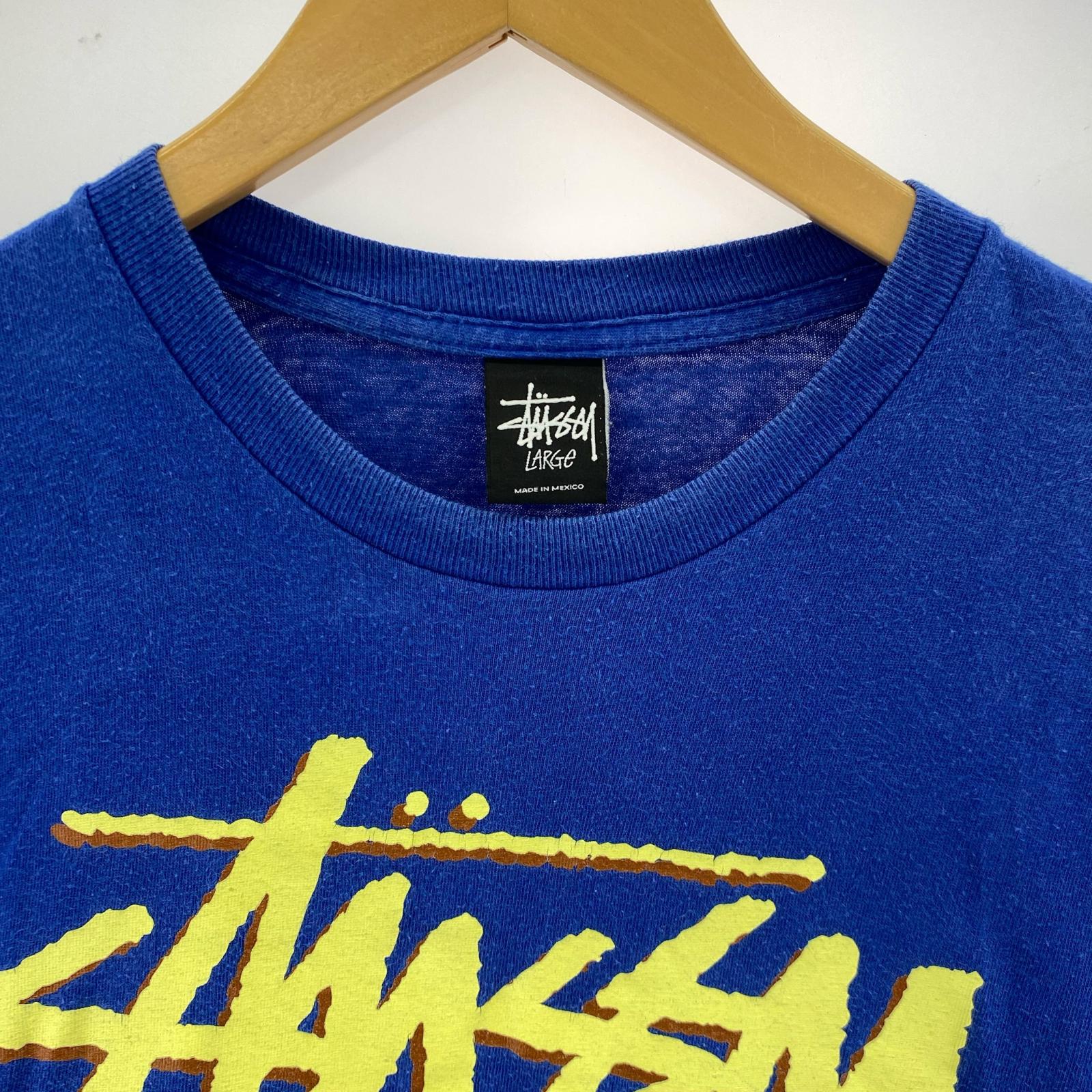 半袖Ｔシャツ STUSSY ワールドツアー S/S TEE 青 (L) L ブルー