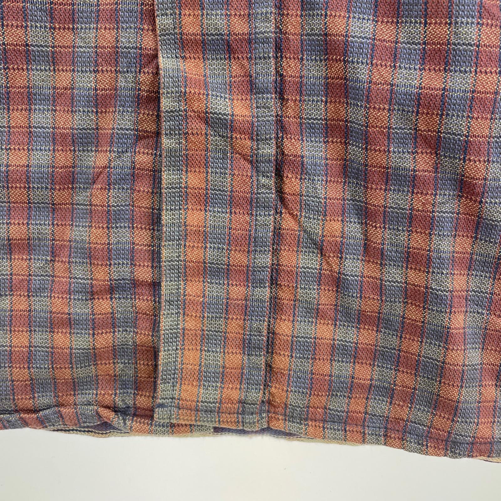 長袖シャツ yarn-dye work shirt M M パープル