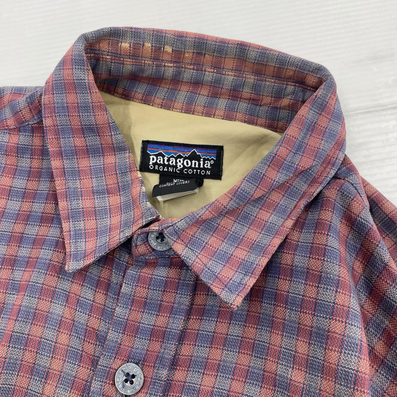 長袖シャツ yarn-dye work shirt M M パープル