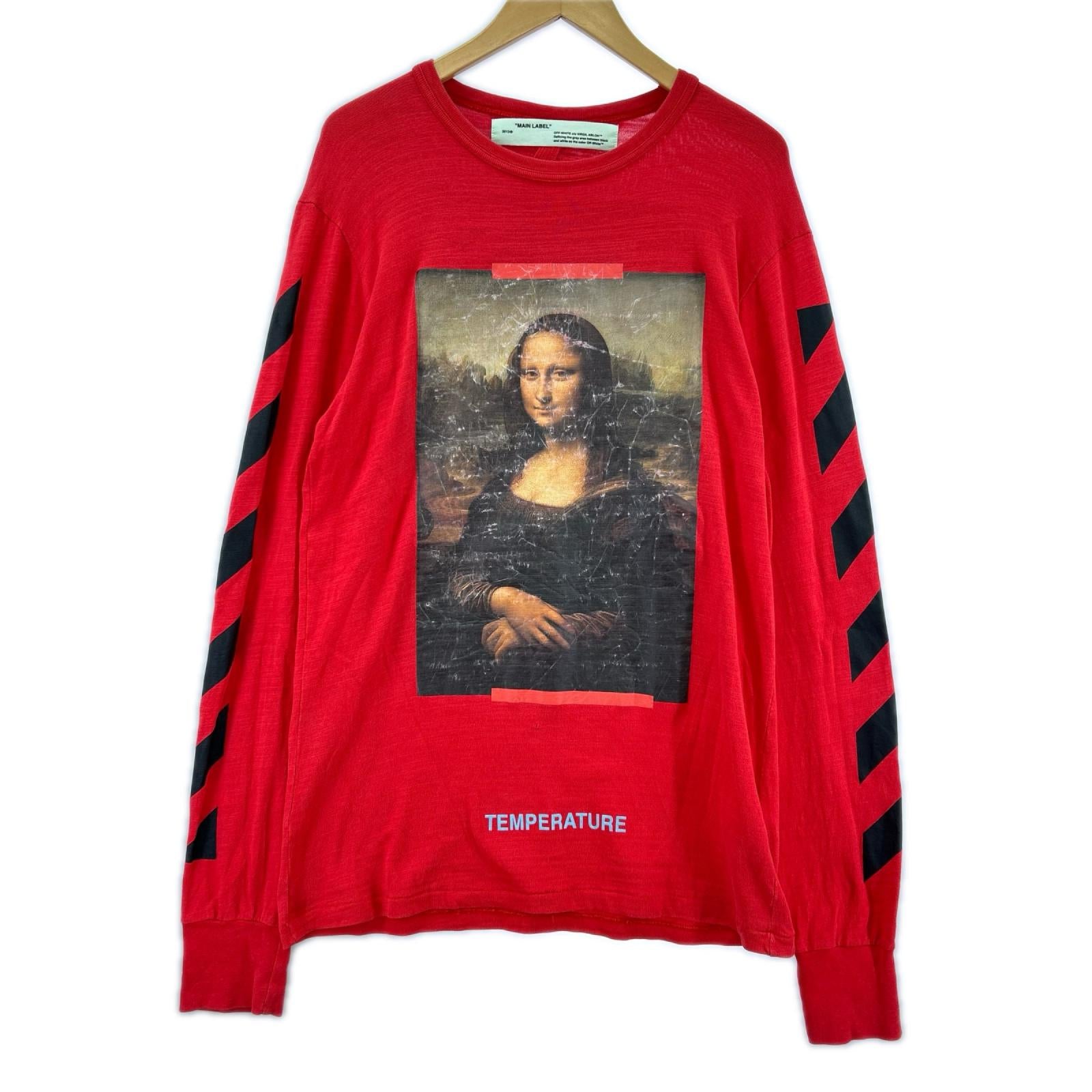長袖Ｔシャツ OFF-WHITE DIAG MONALISA L/S TEE OMAB001S18001012 赤 (M) M レッド