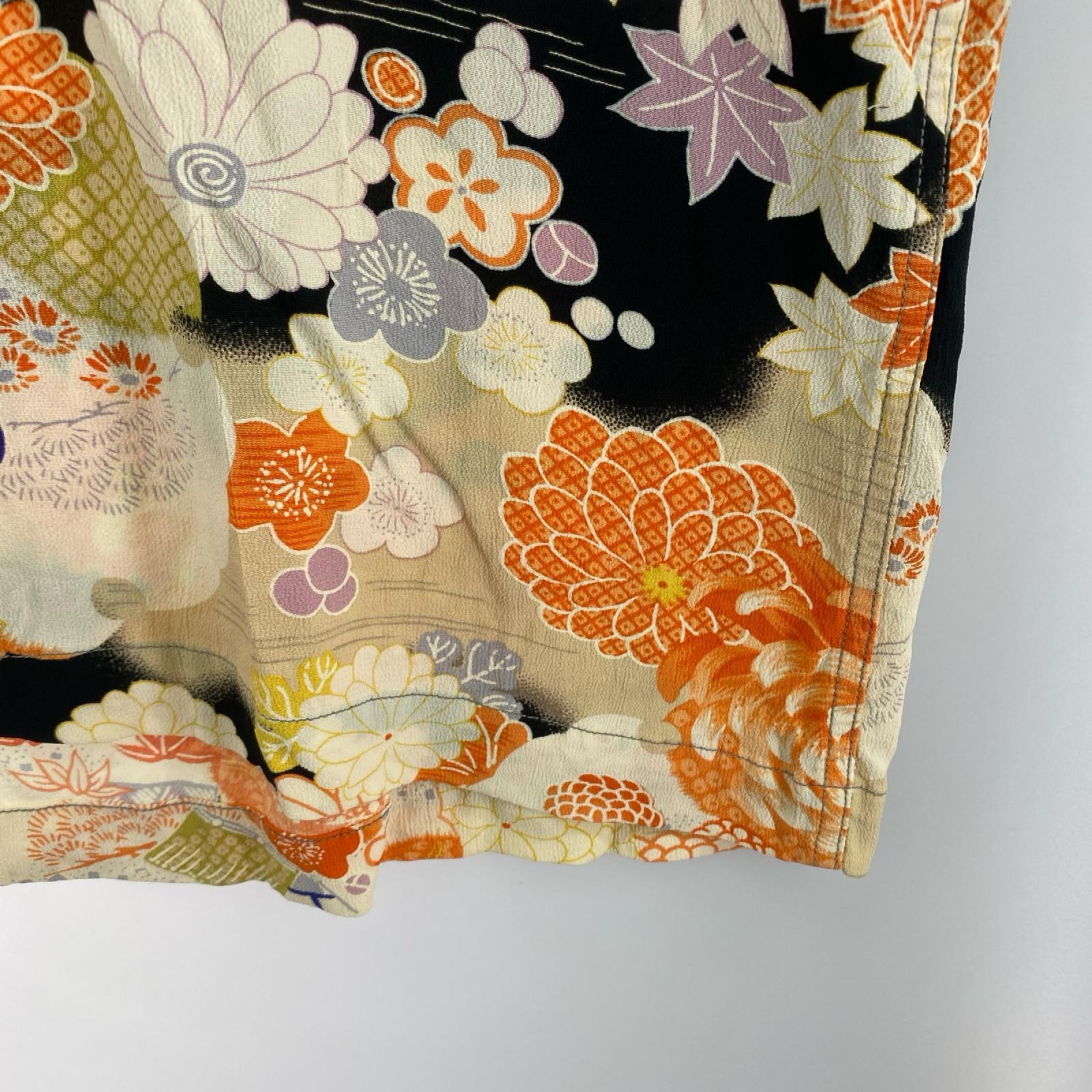 半袖シャツ アロハシャツ 着物 S マルチカラー