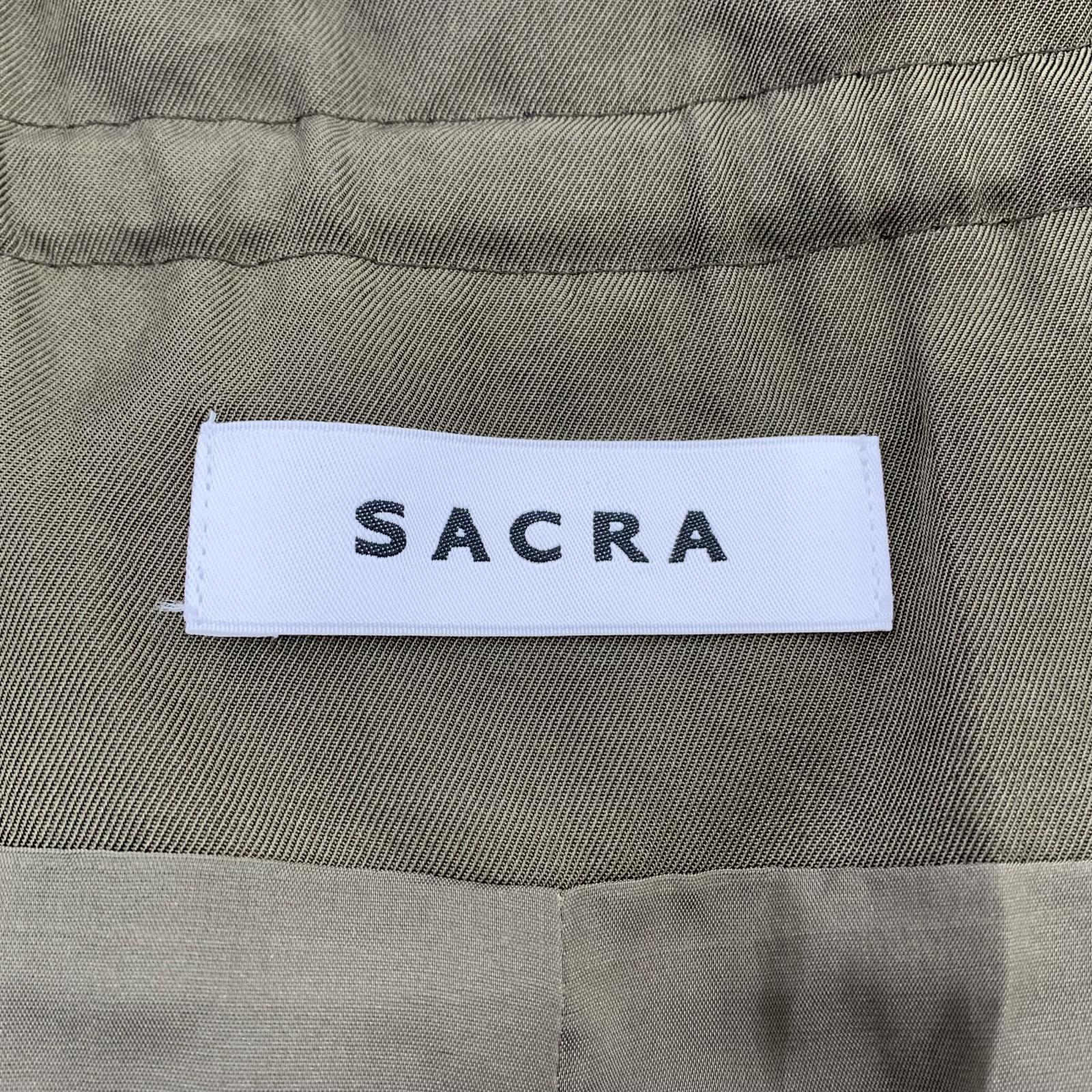 サロペット ACETATE BRIGHT TWILL SALOPETTE 38 カーキ