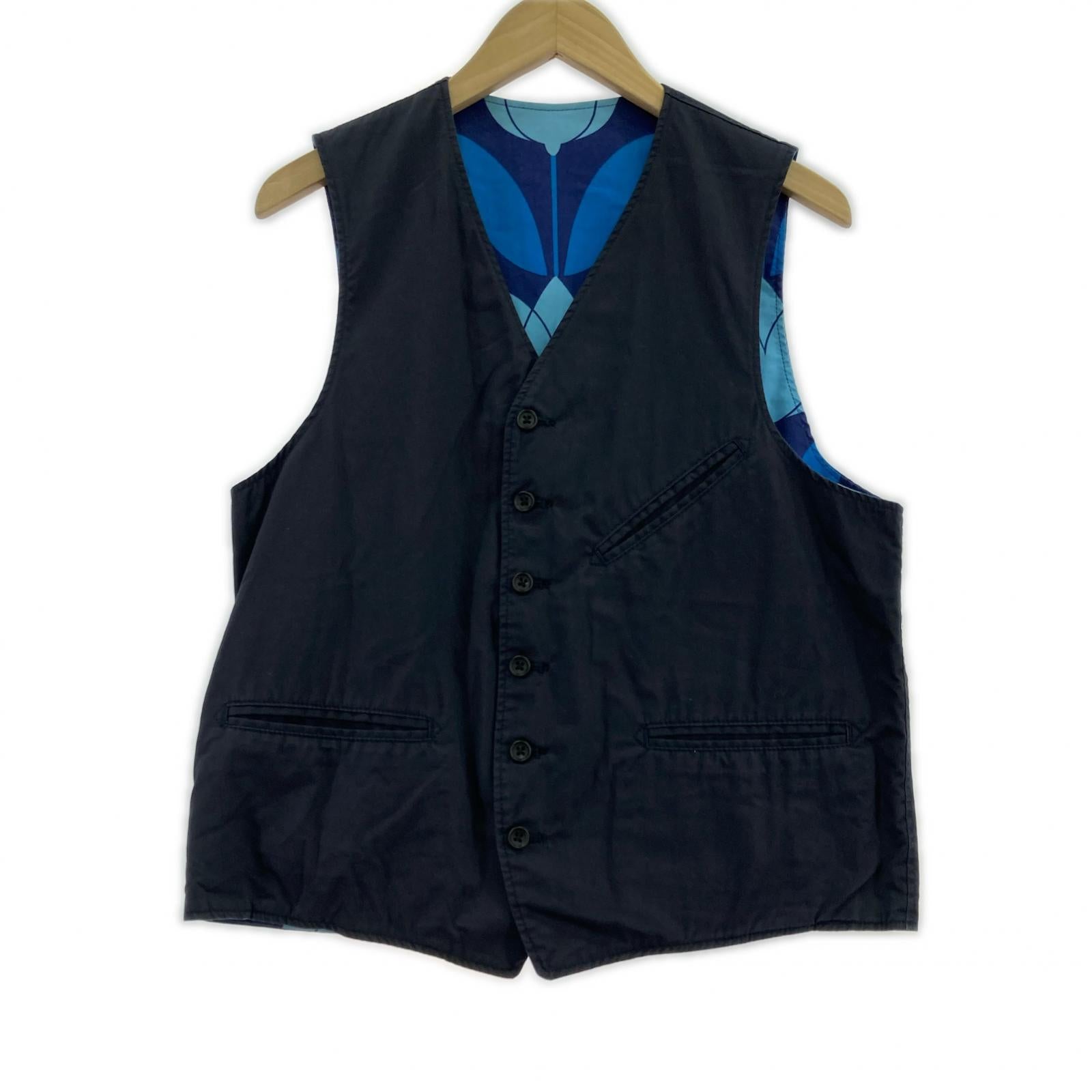 長袖シャツ Engineered Garments リバーシブルベスト 紺 (M) M