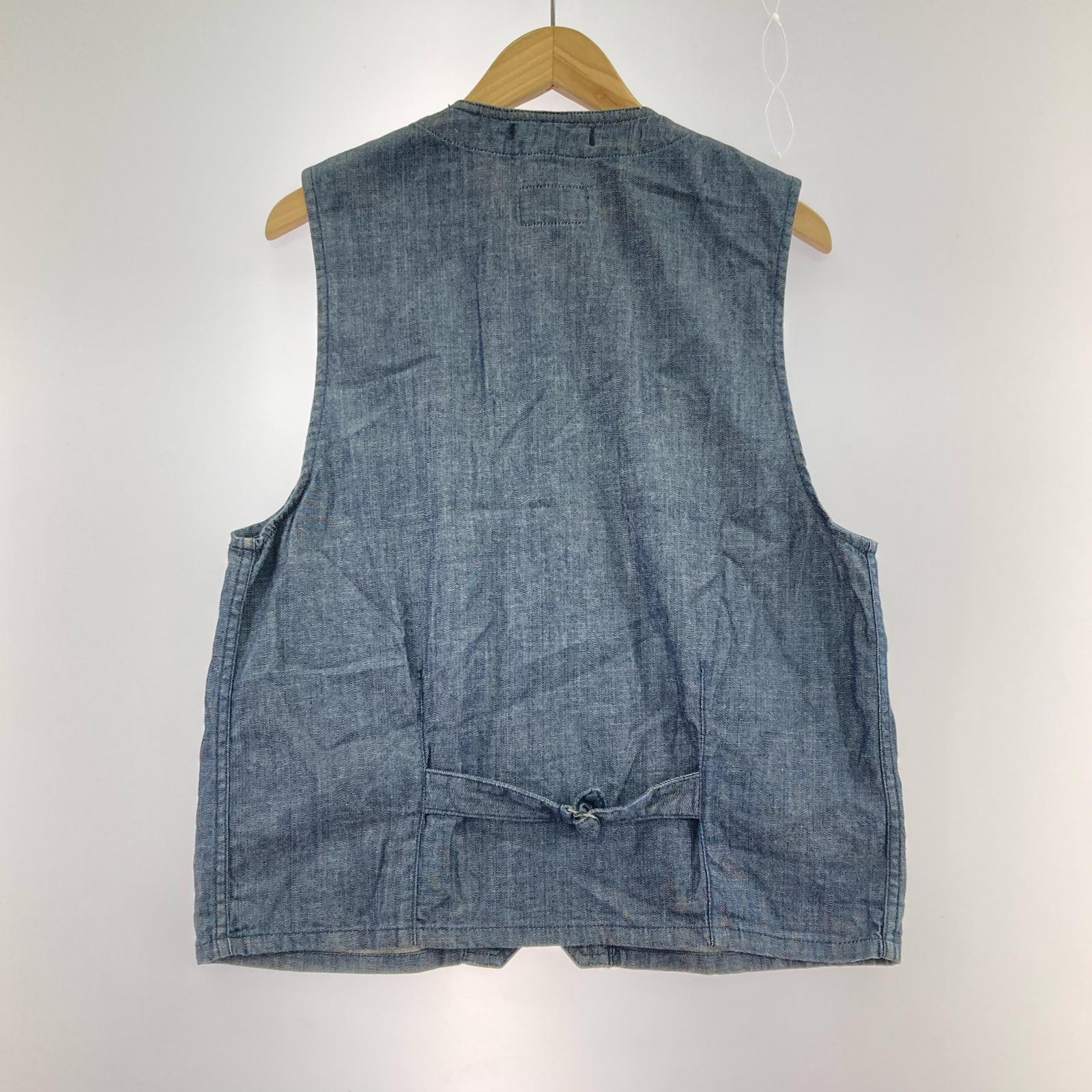 長袖シャツ Engineered Garments デニムベスト 紺 (S) S