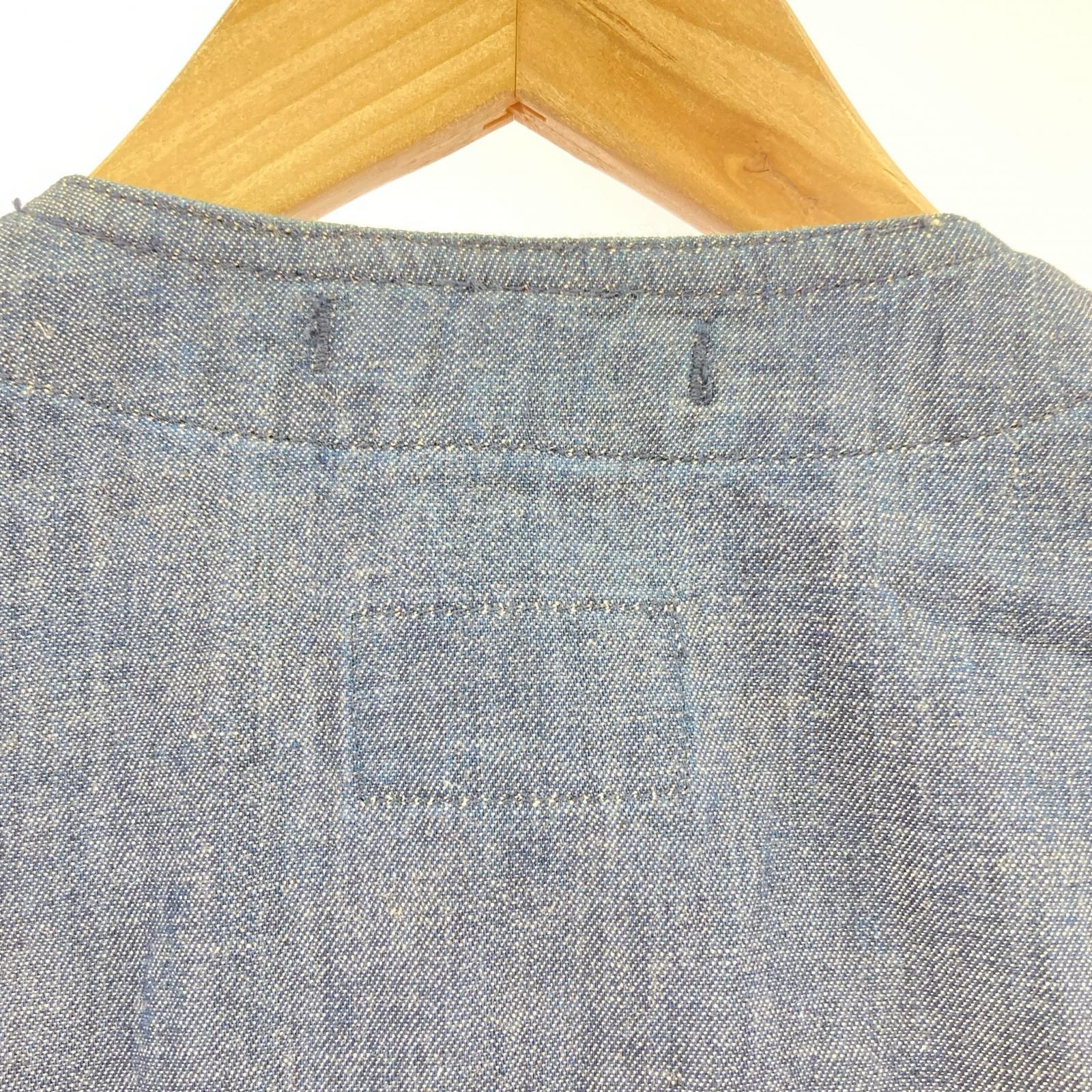 長袖シャツ Engineered Garments デニムベスト 紺 (S) S