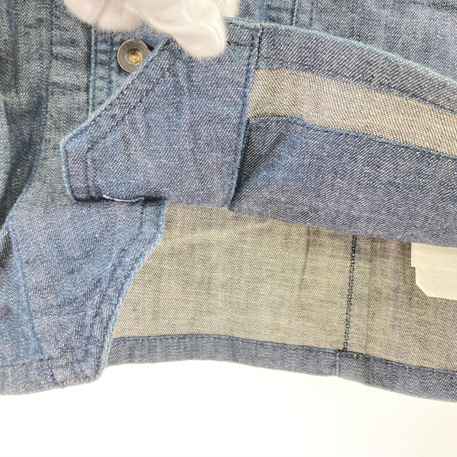 長袖シャツ Engineered Garments デニムベスト 紺 (S) S