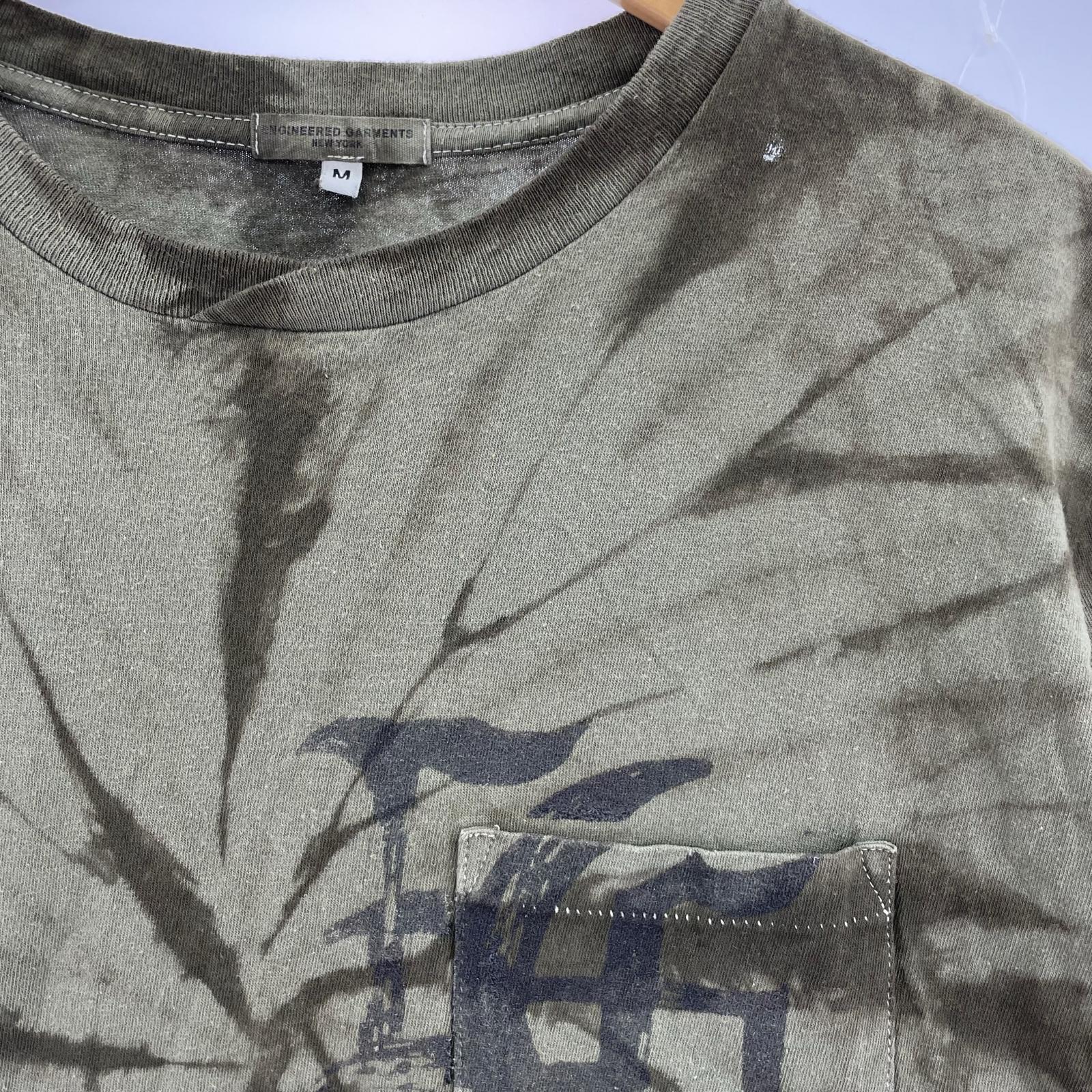 半袖Ｔシャツ Engineered Garments ポケット S/S TEE タイダイ染 緑 (M) M グリーン