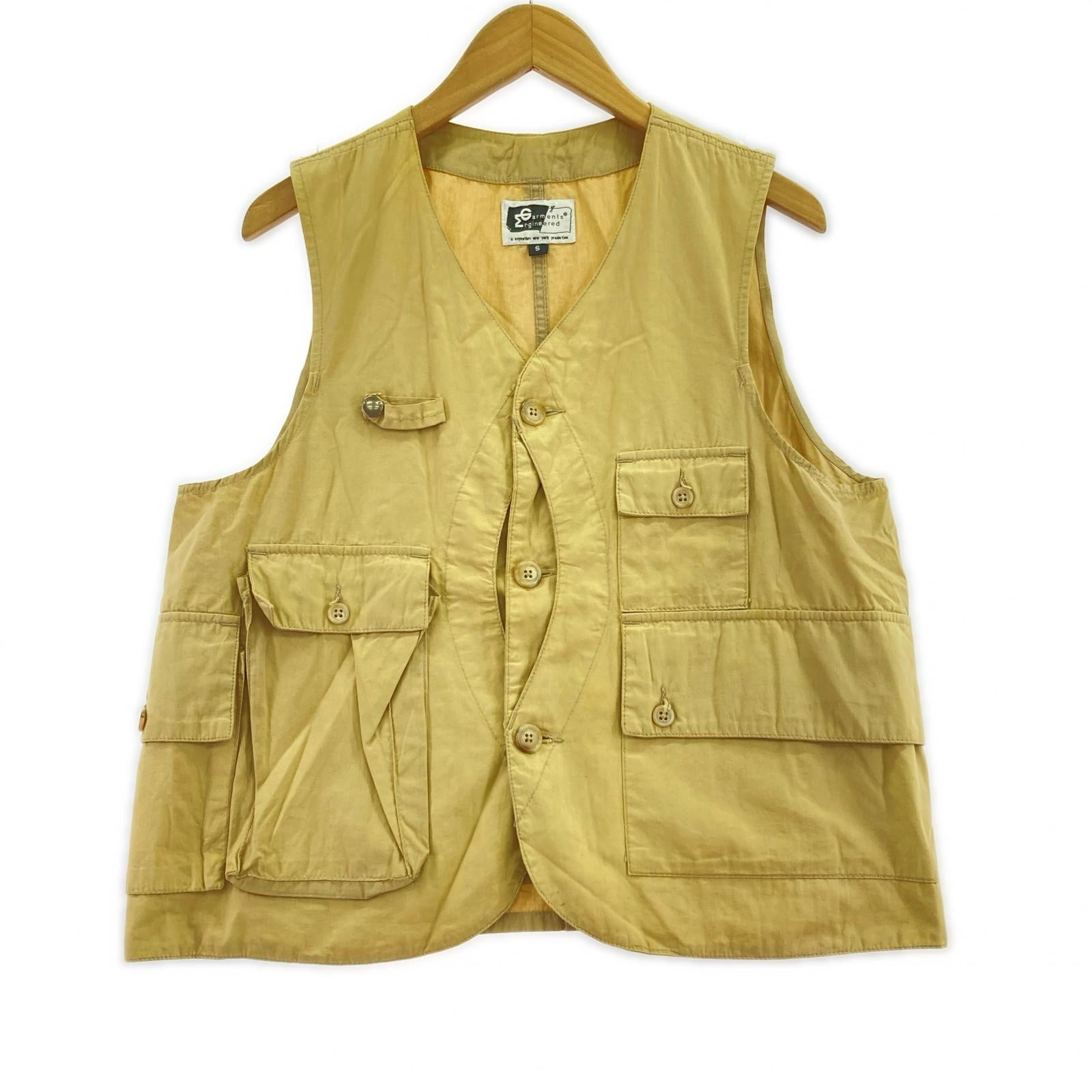 長袖シャツ Engineered Garments ハンティングベスト ベージュ (S) S