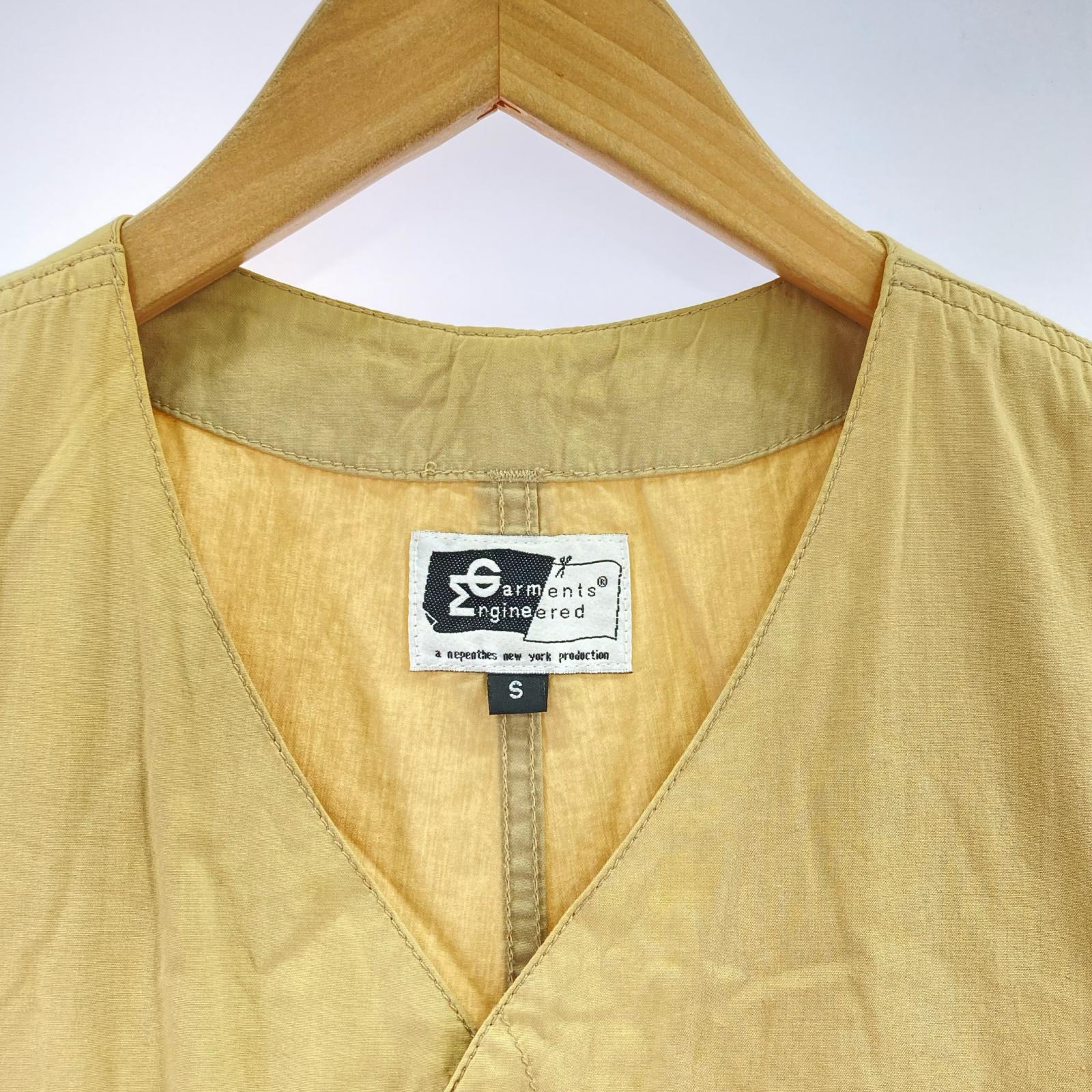 長袖シャツ Engineered Garments ハンティングベスト ベージュ (S) S