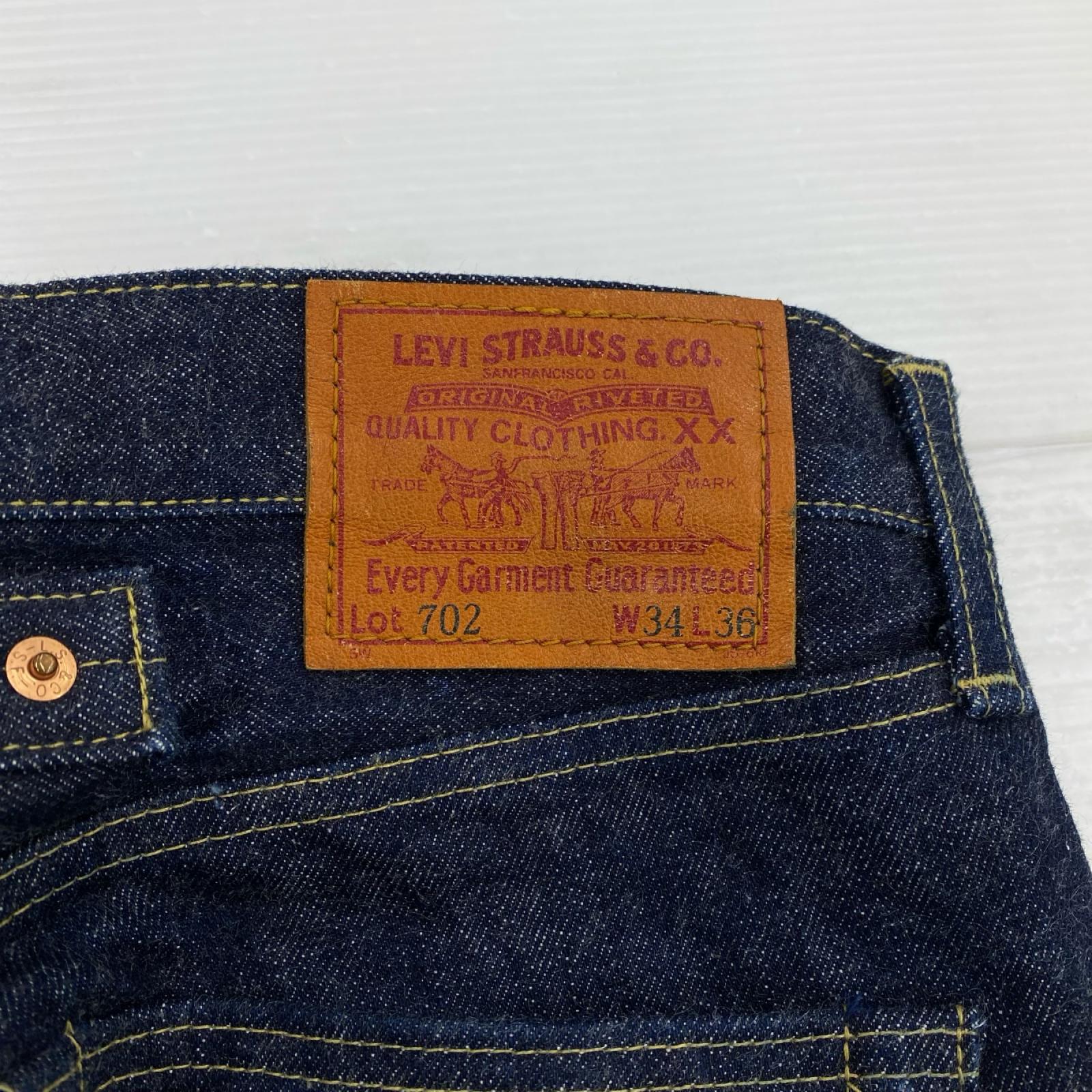 デニムパンツ 98年 702-XX J22 W34 日本製 BIG E 34 ネイビー