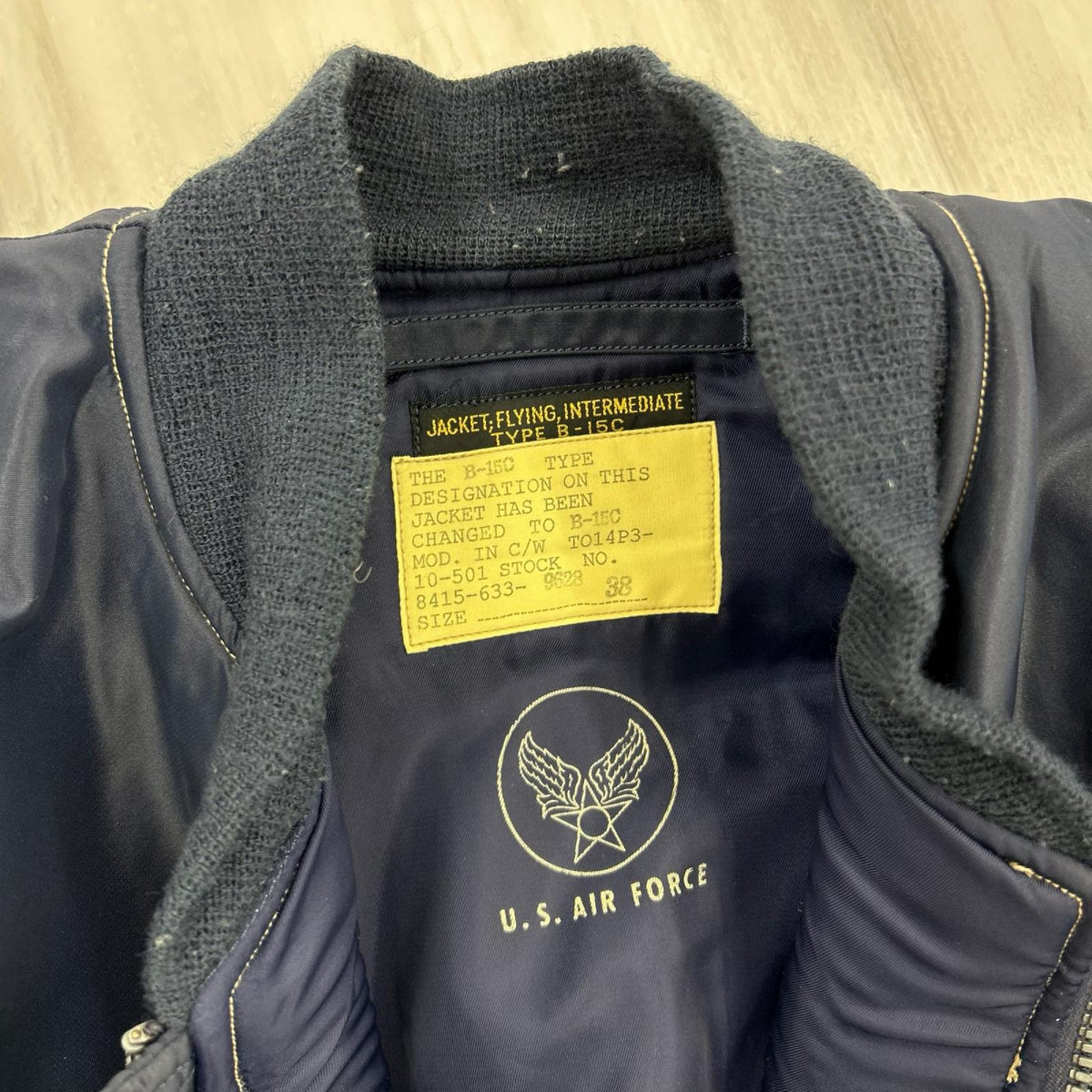 ジャケット Buzz Rickson's B-15C ﾌﾗｲﾄｼﾞｬｹｯﾄ 紺 (38) 38 ネイビー